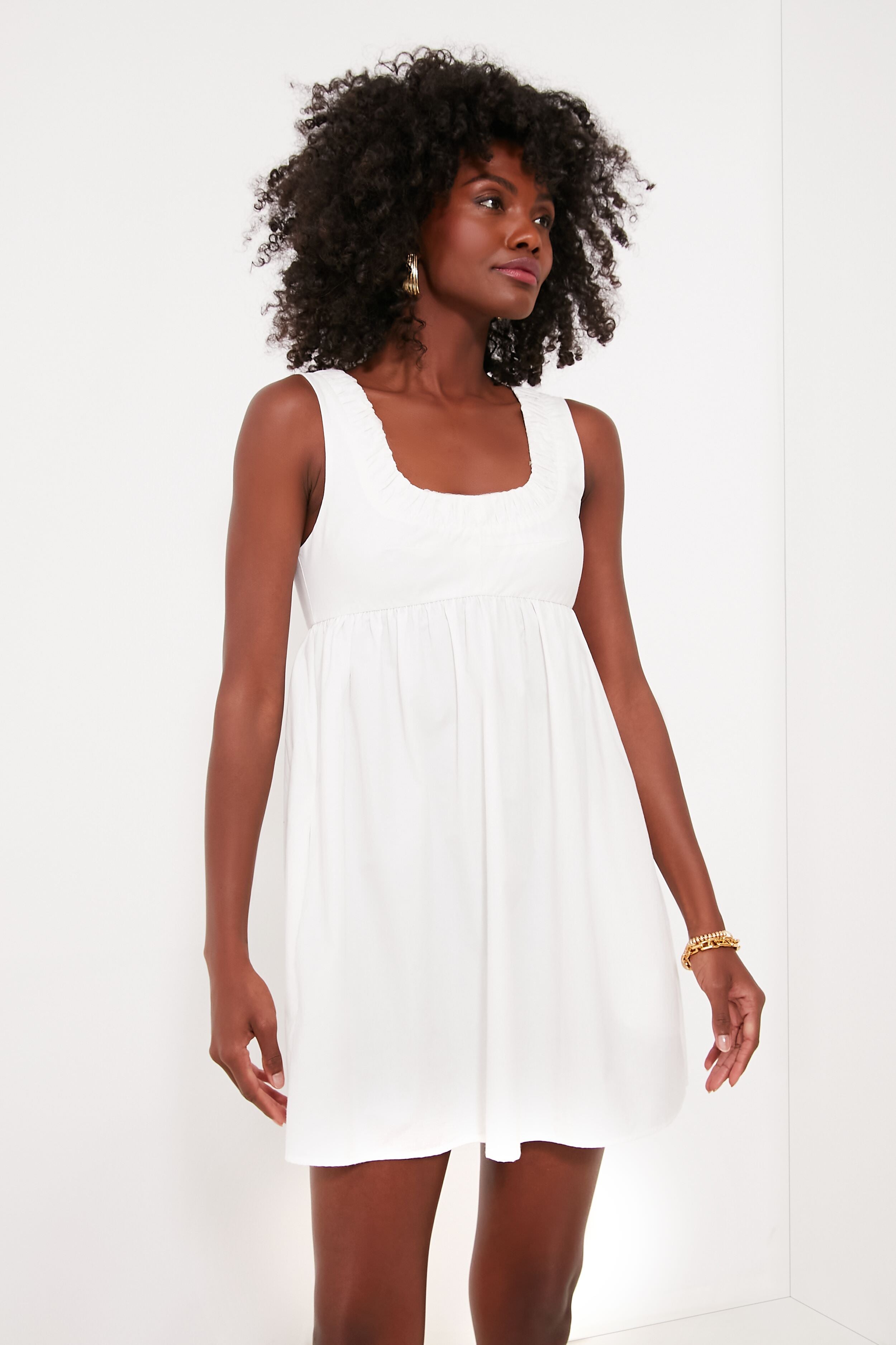 White Letizia Mini Dress-Get Girly