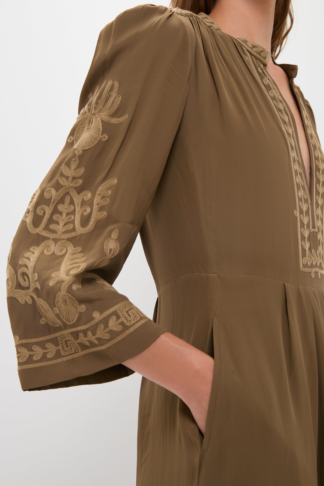 Khaki Feliana Dress-Get Girly