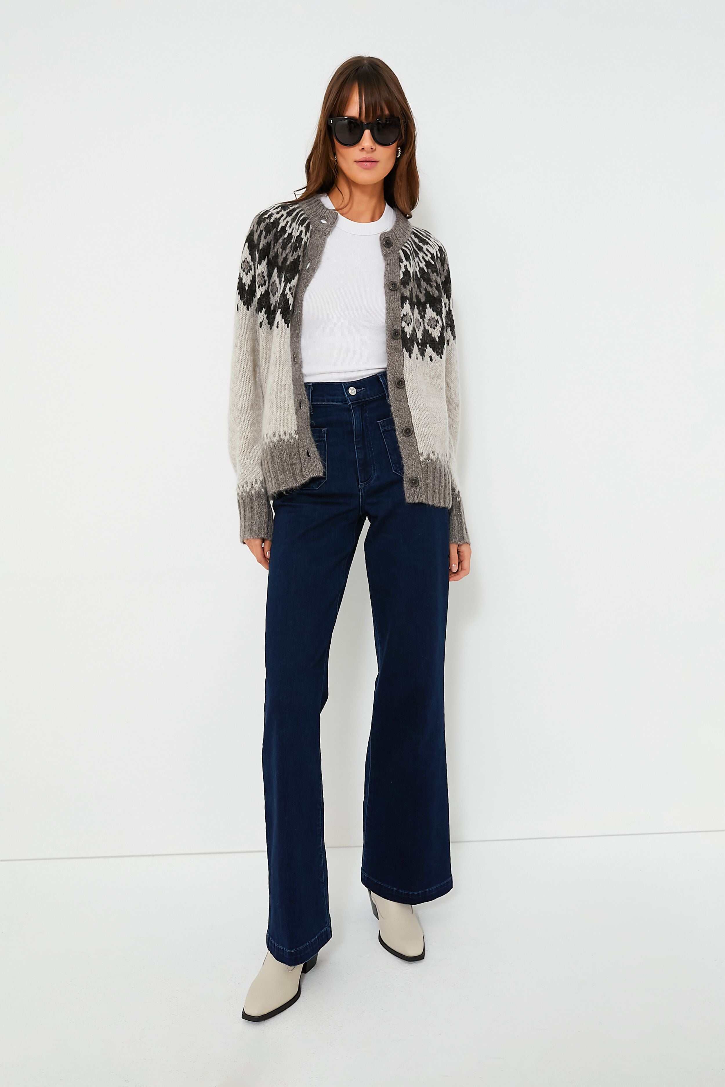 Aspen Combo Ashwood Fair Isle Cardigan-Get Girly