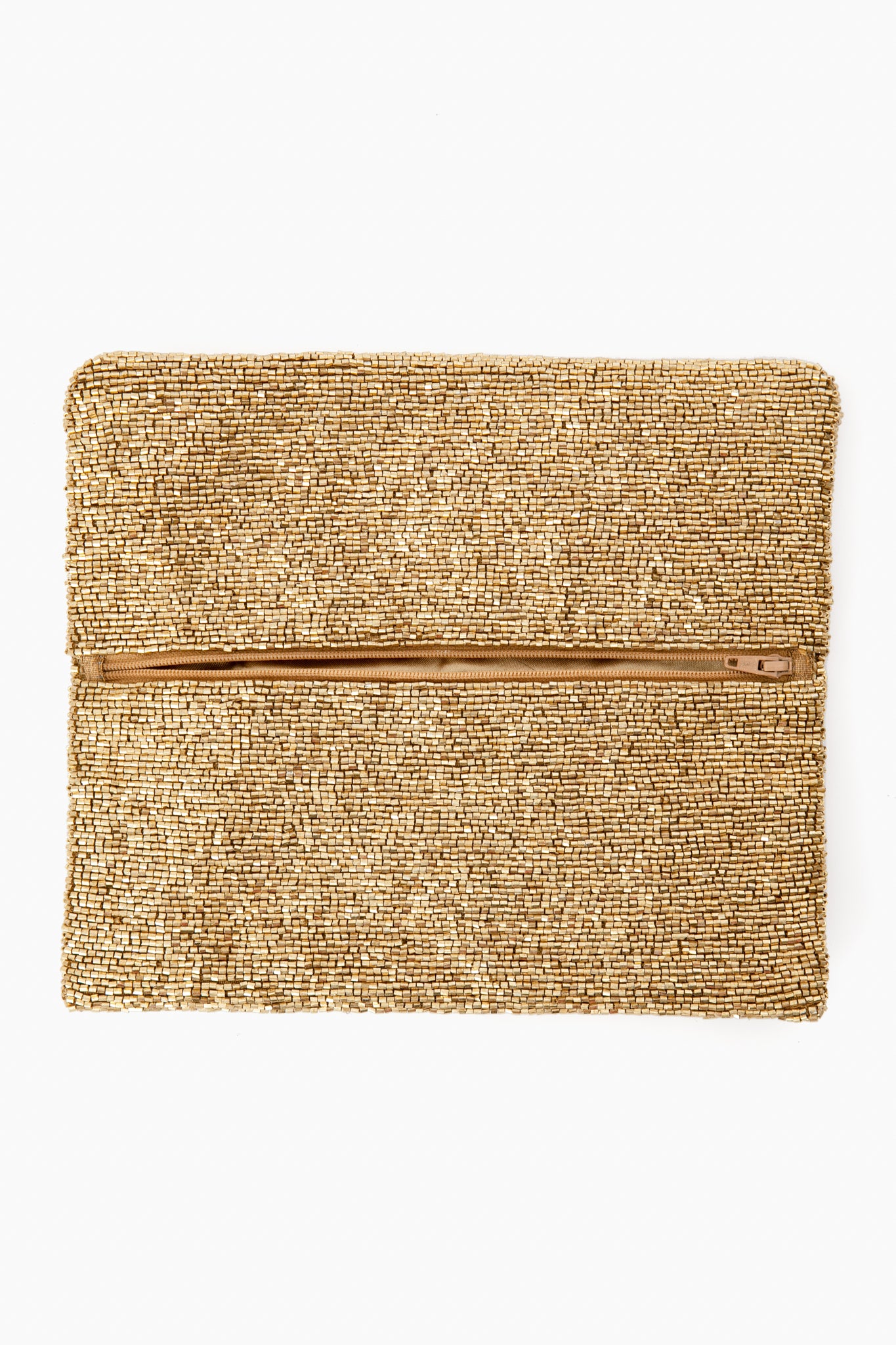 Gold Beaded Clutch-Get Girly