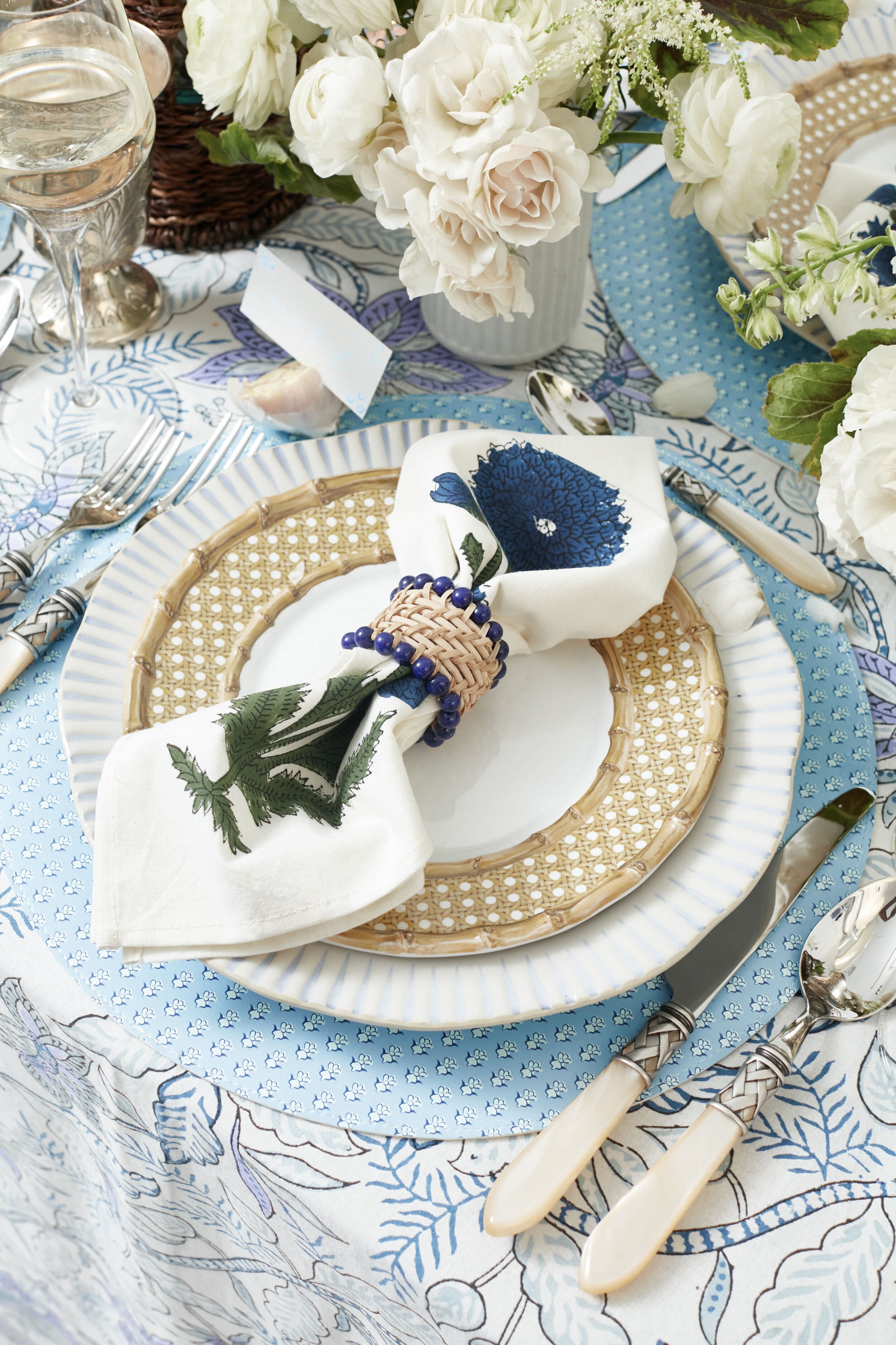 Blue Poppy Napkins Set of 4-Get Girly