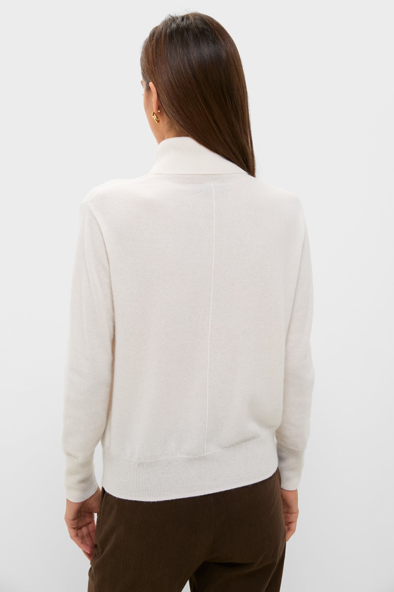 Ivory Cashmere Turtleneck Sweater-Get Girly