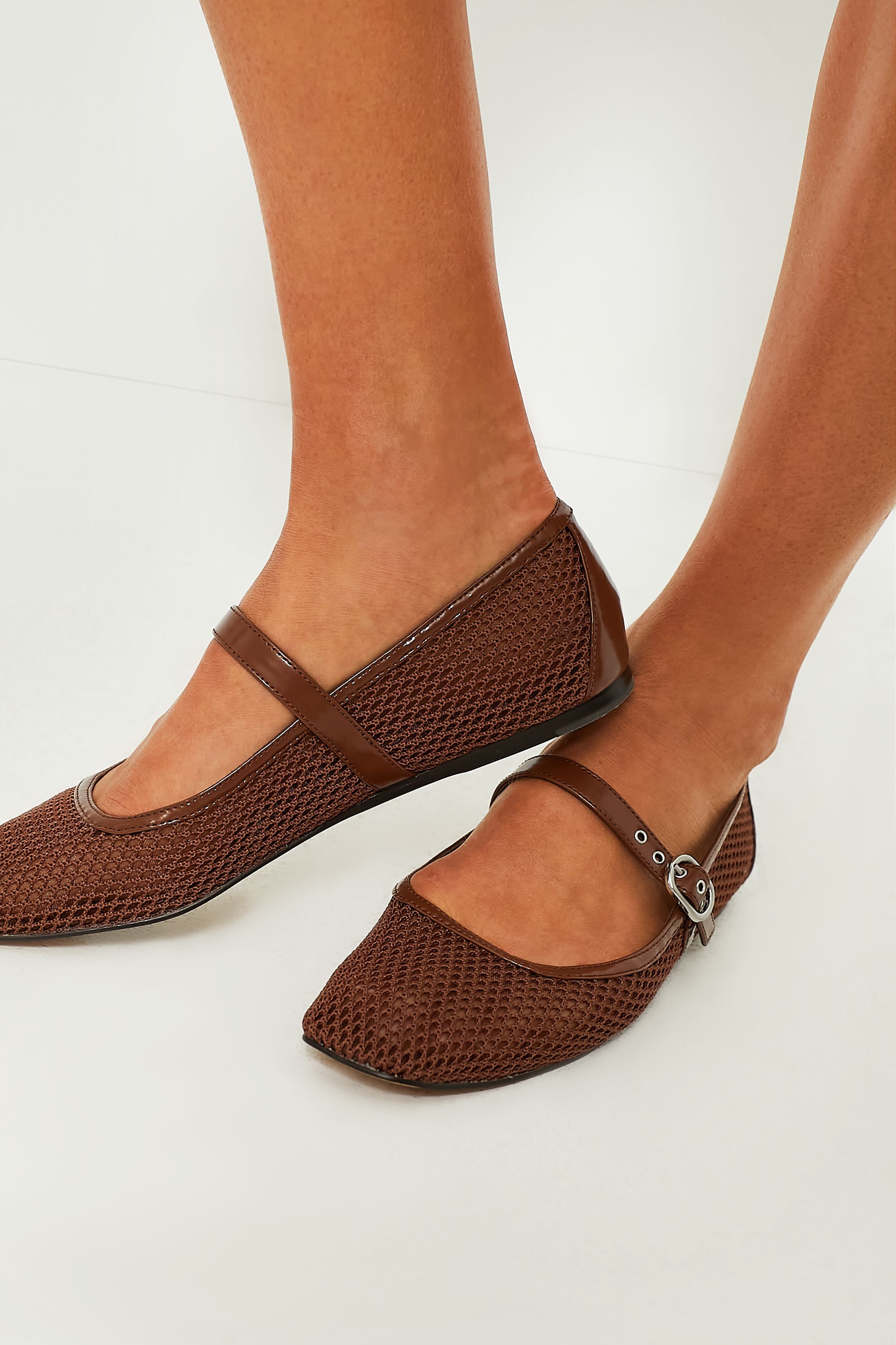 Toffee Rodini Mesh Flats-Get Girly