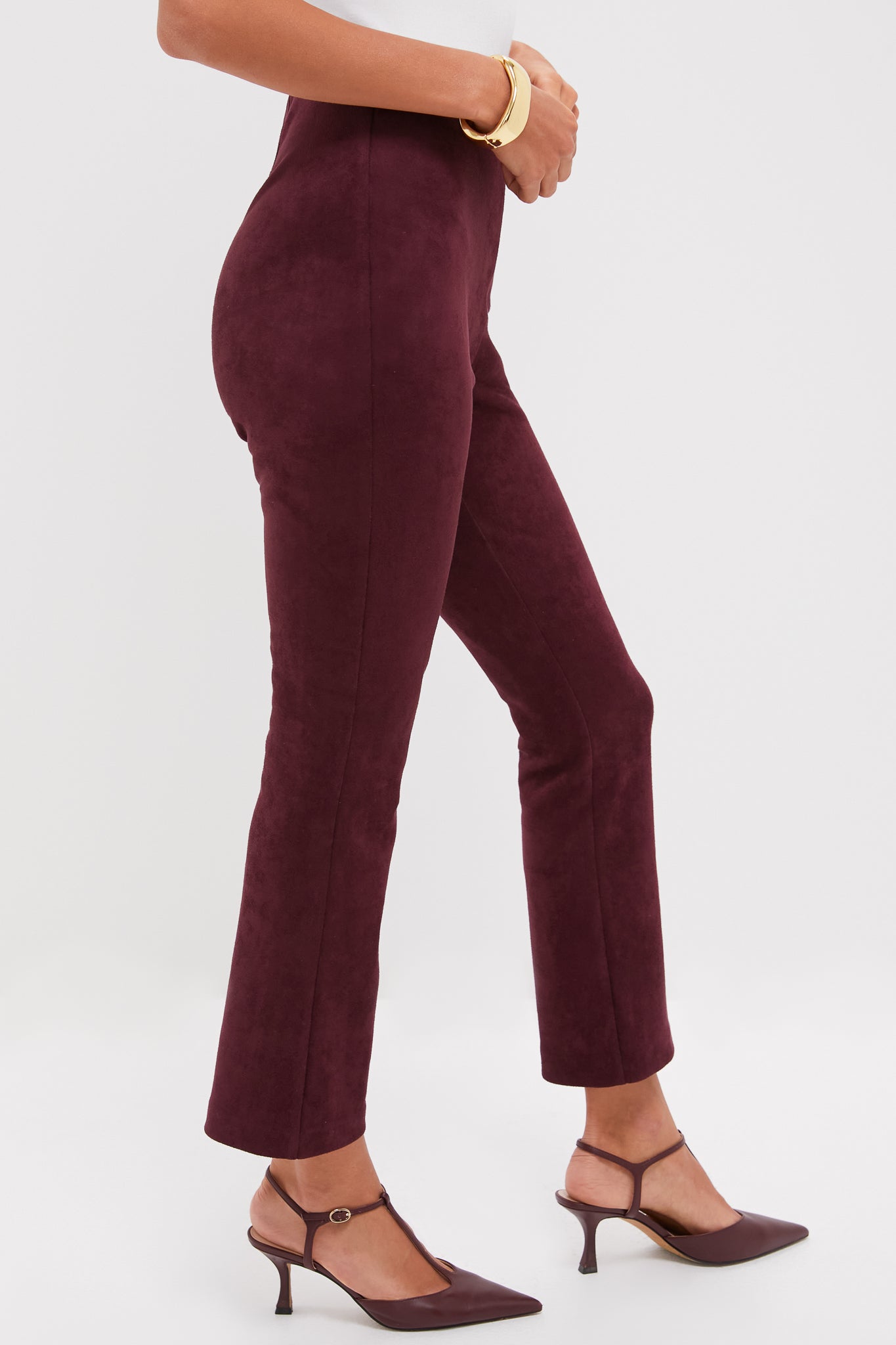 Winetasting Vegan Suede Ashford Pants-Get Girly