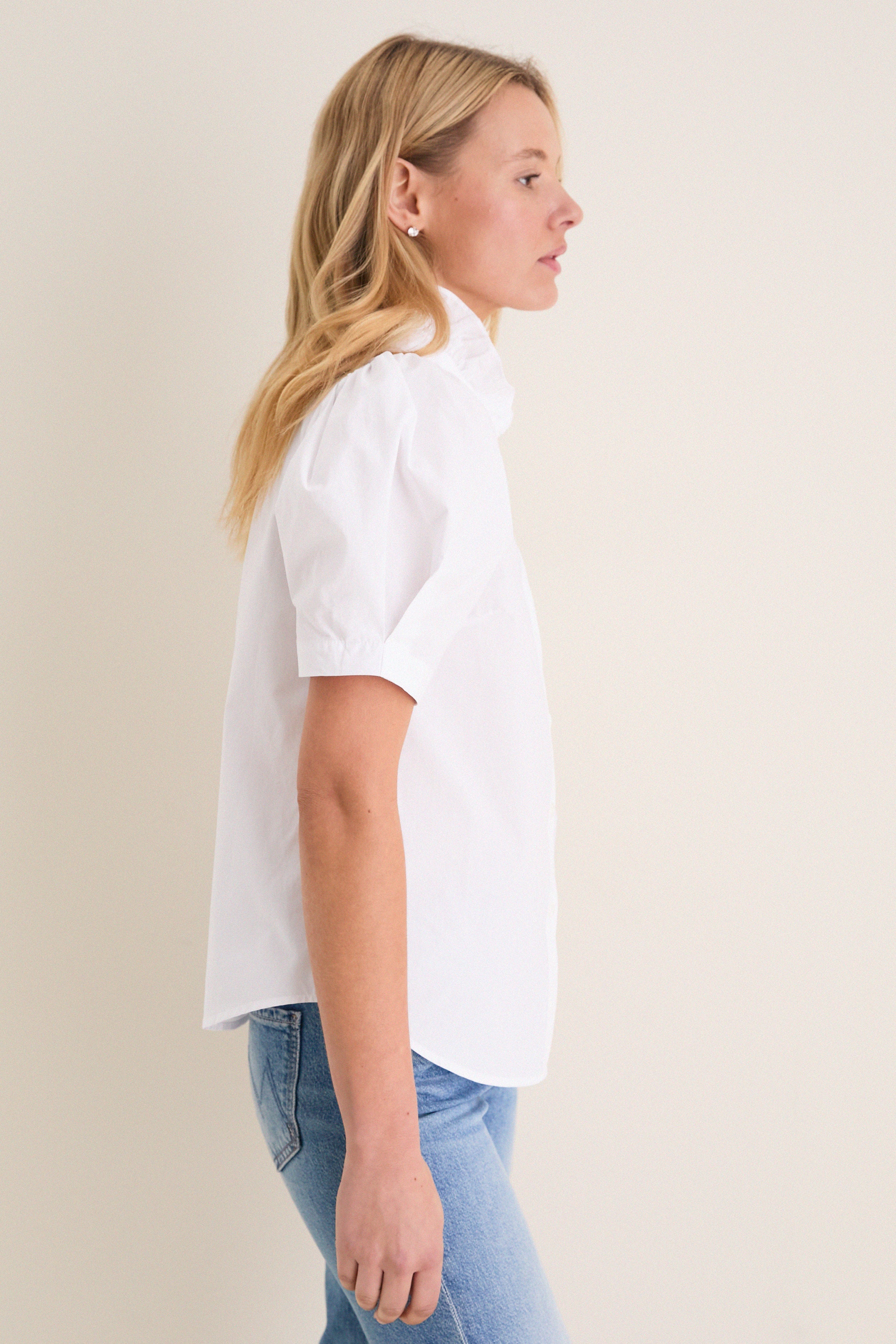 White Cotton Alicia Blouse-Get Girly