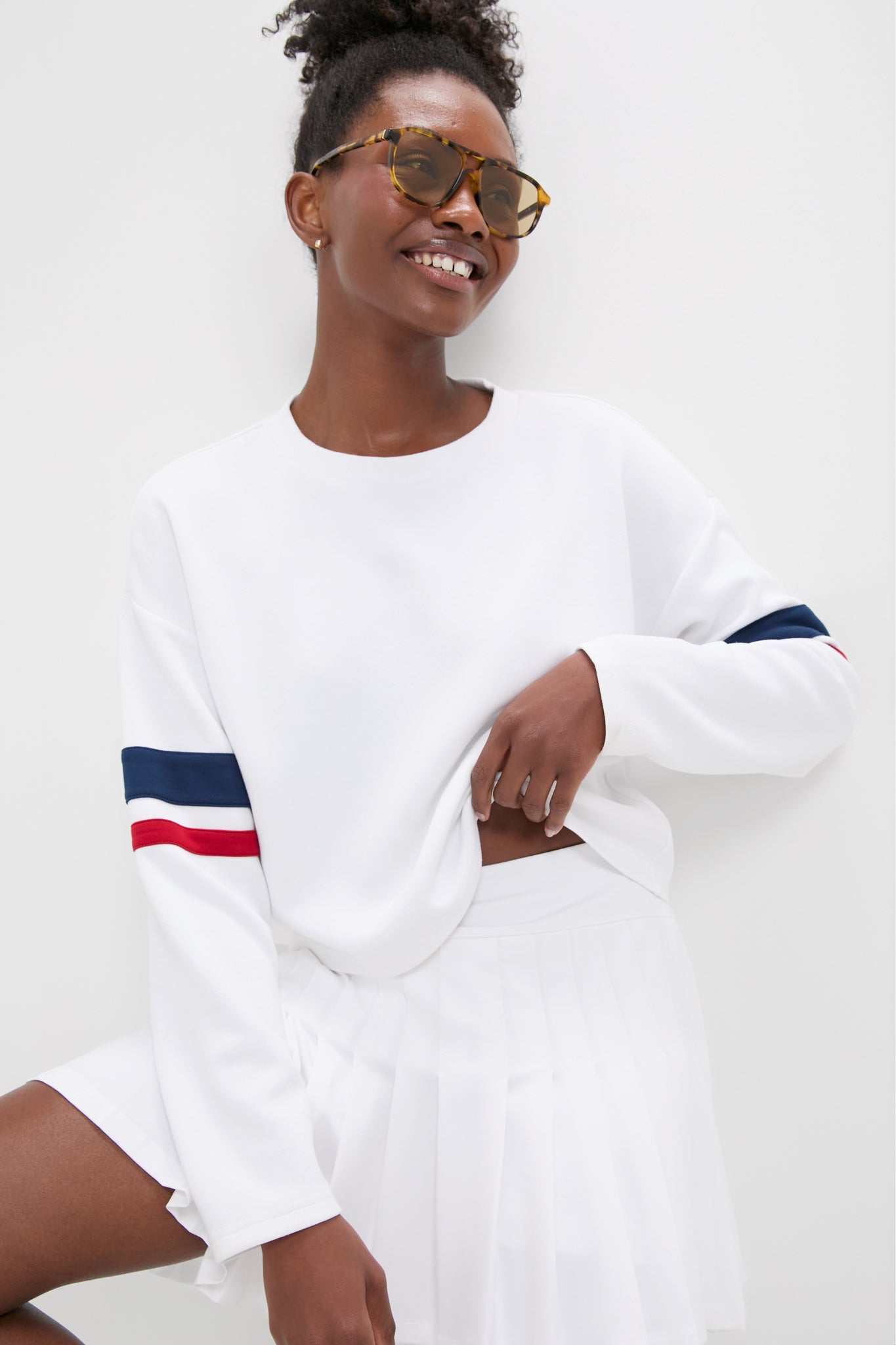 Americana Varsity Comfort Stretch Matilda Pullover-Get Girly