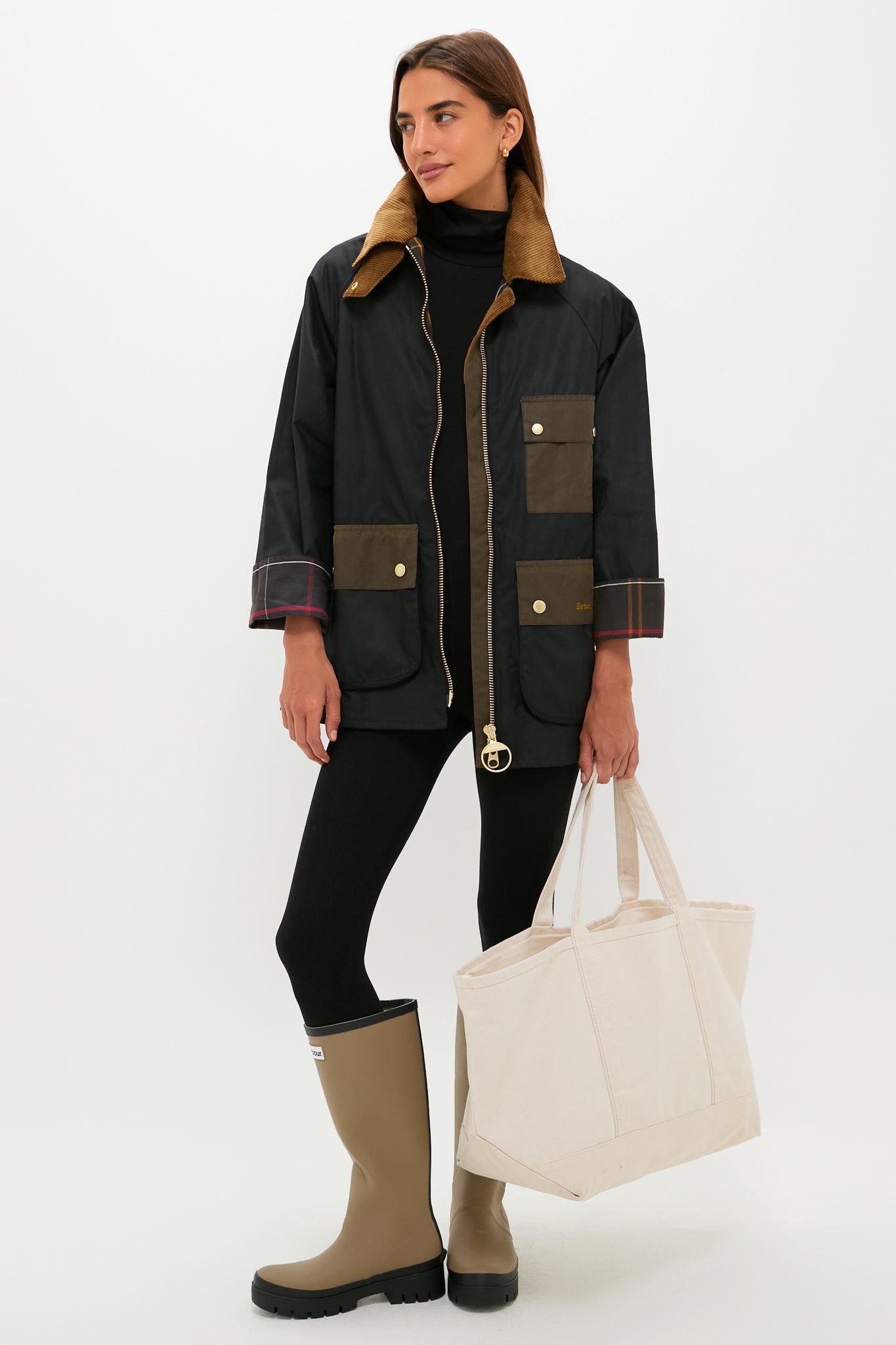 Natural Large Canvas Tote-Get Girly