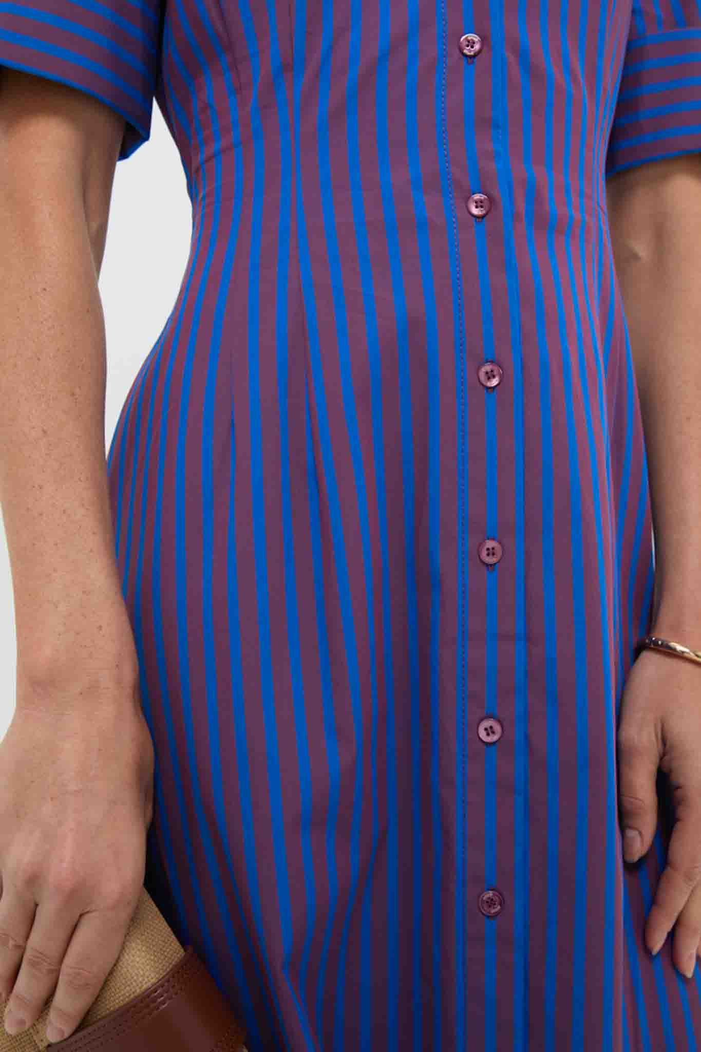 Atlas Stripe Joan Dress-Get Girly