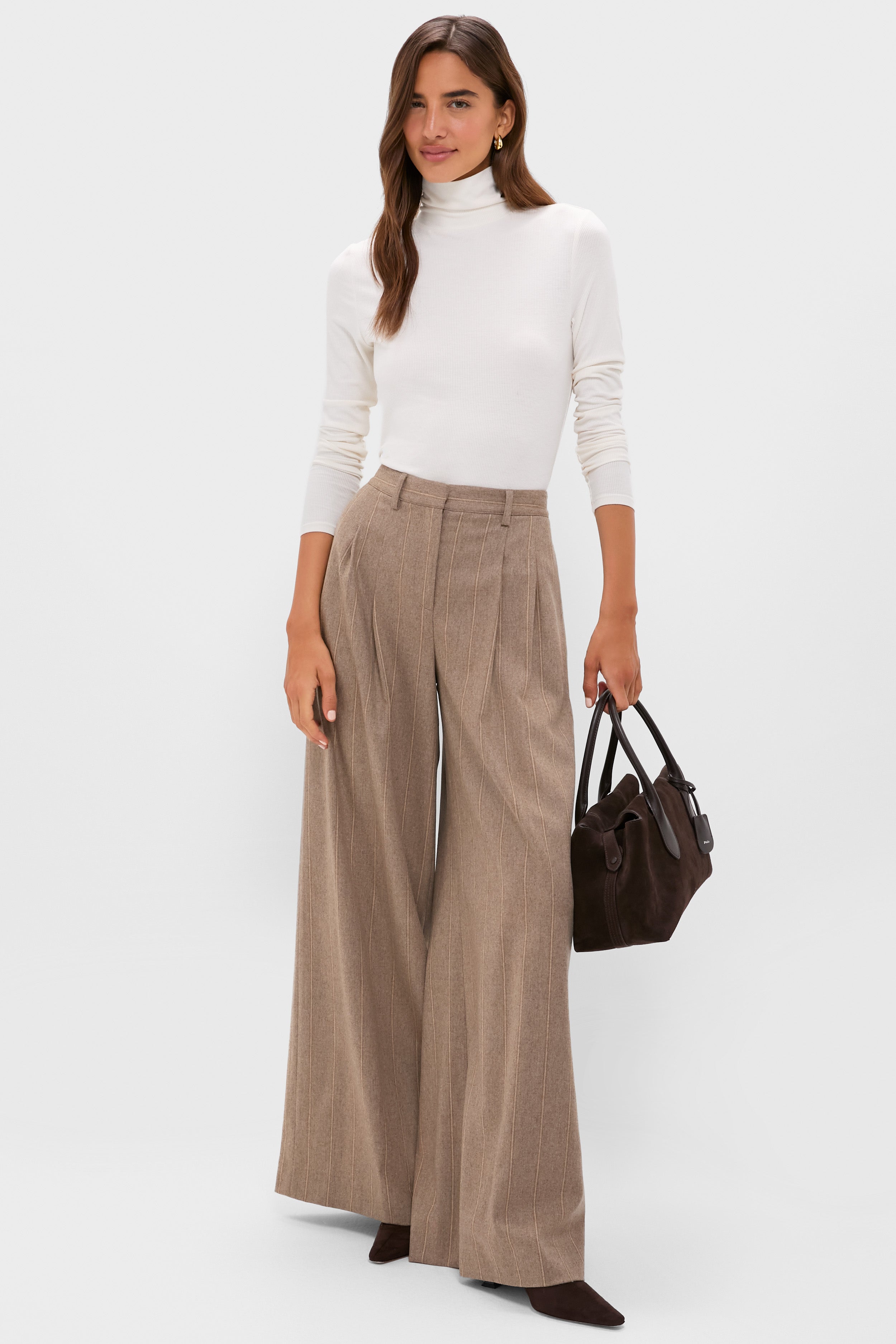 Ivory Lightweight Ribbed Topanga Turtleneck-Get Girly