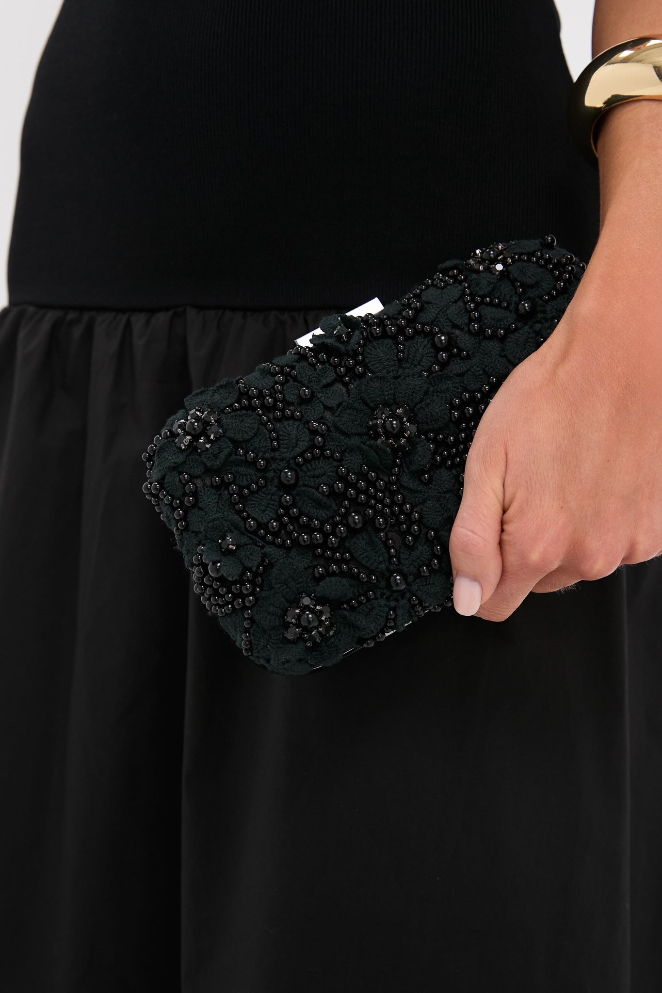 Black Beth Encrusted Clutch-Get Girly