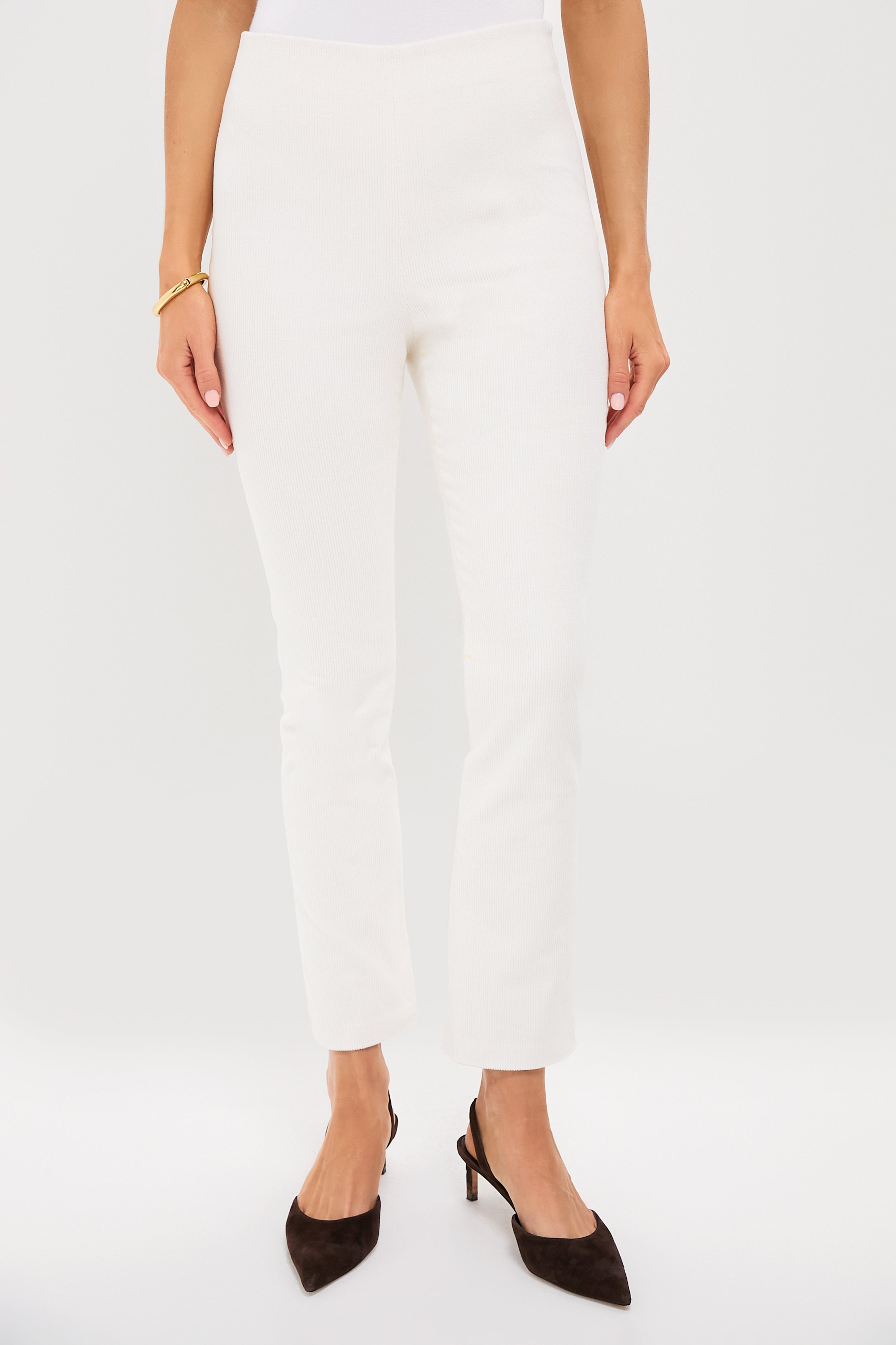 Winter White Corduroy Ashford Pants-Get Girly