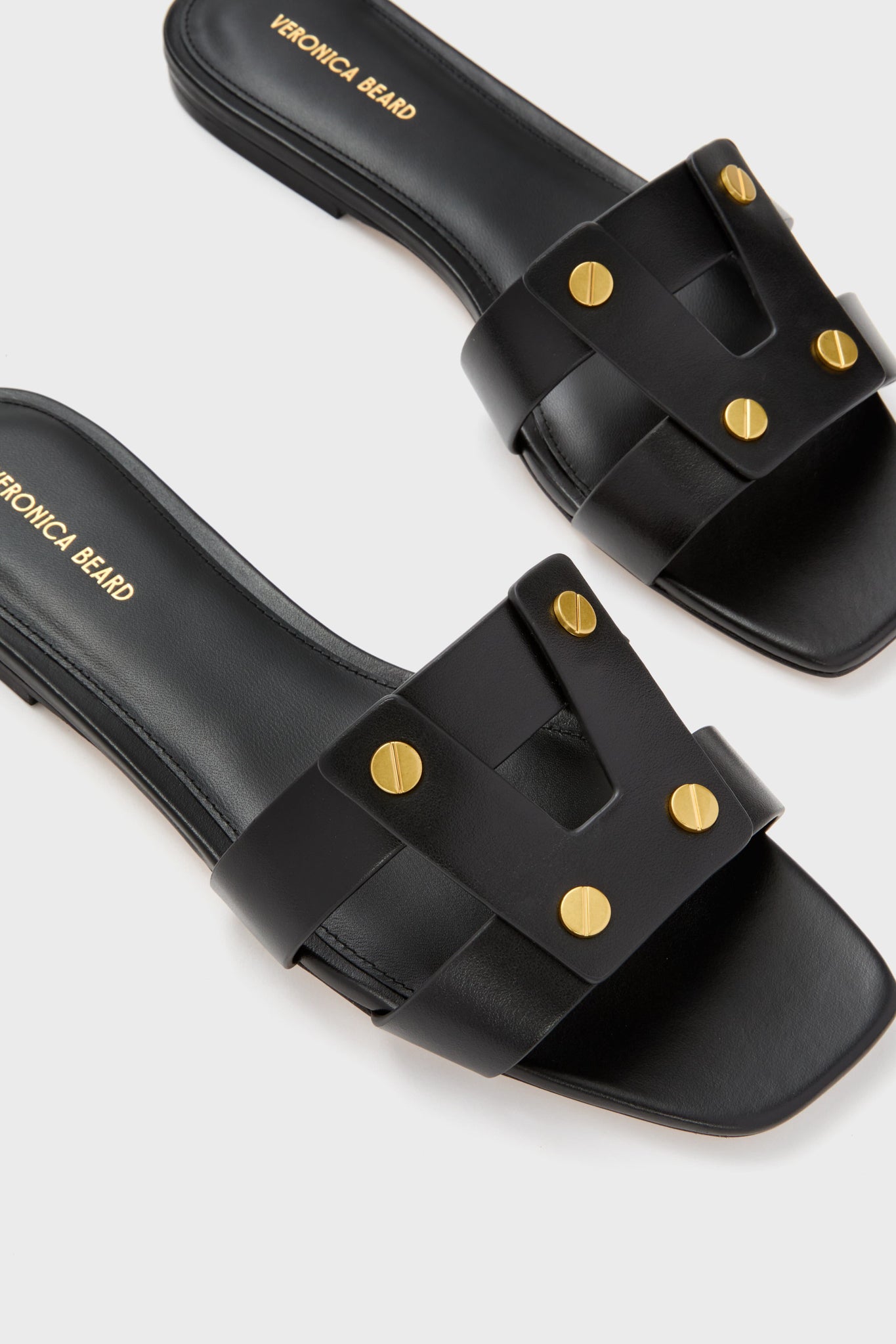 Black Via Slides-Get Girly