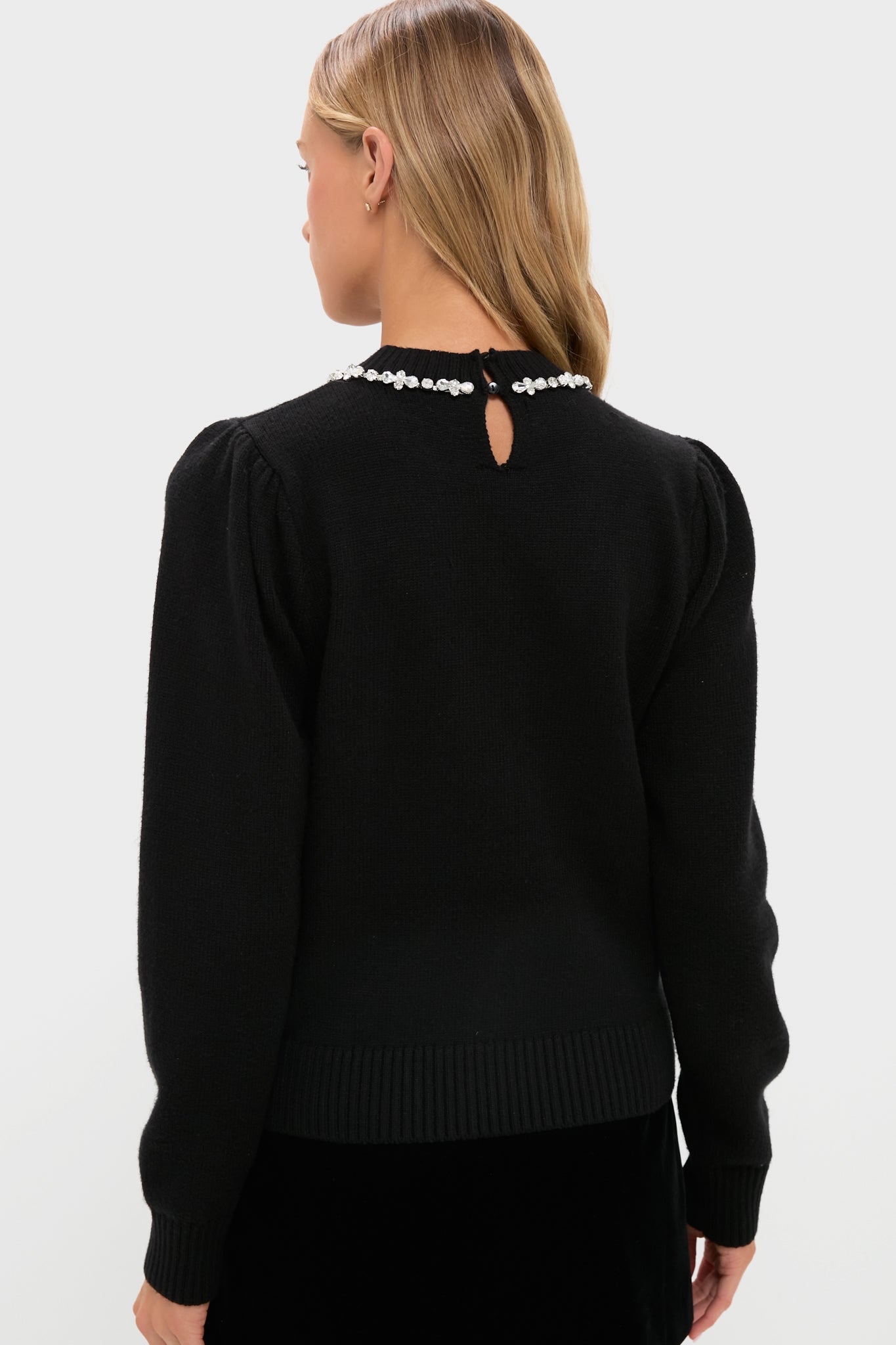 Black Bejeweled Lucy Sweater-Get Girly