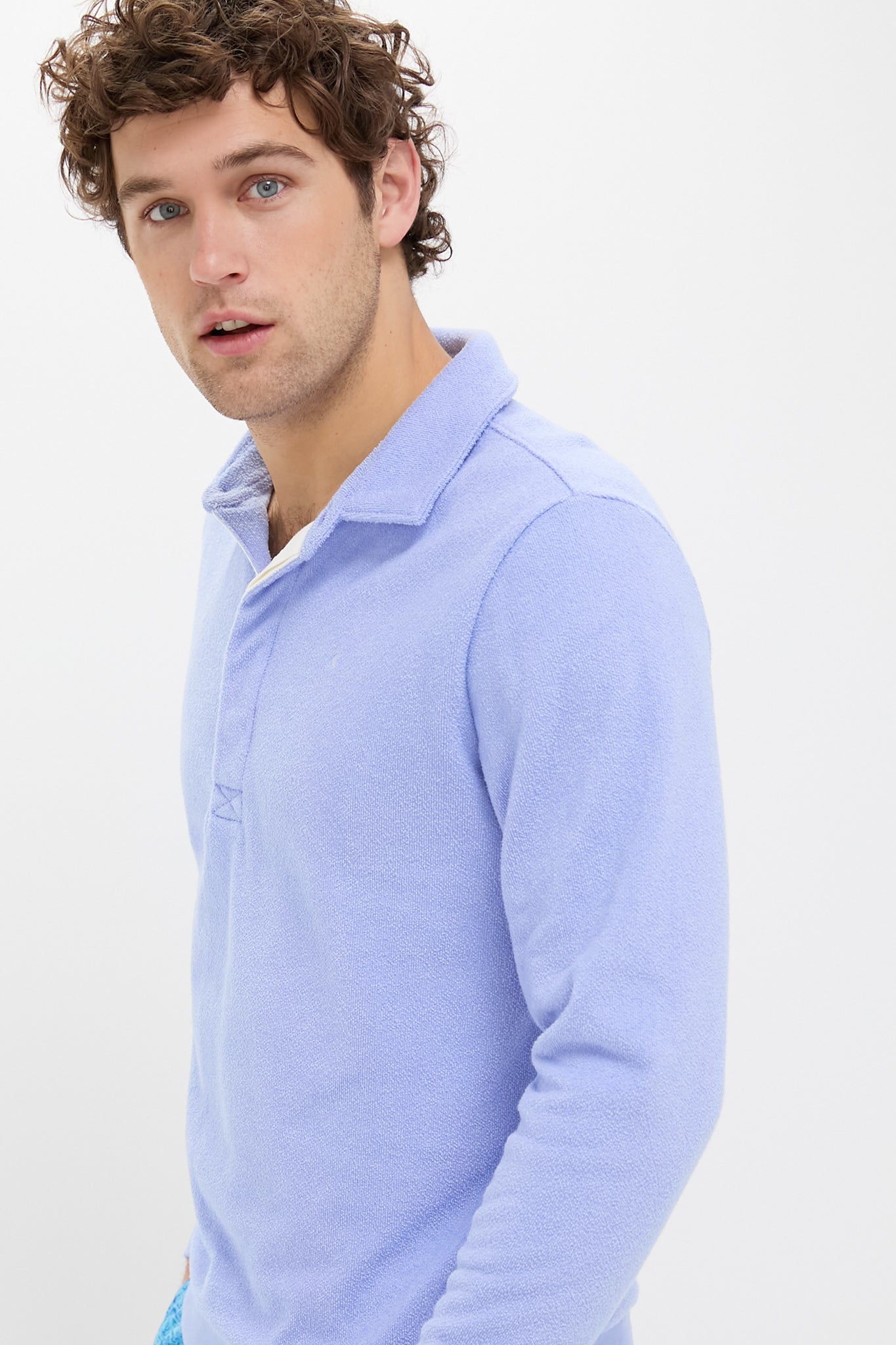 Big Chill Terry Collared Sweatshirt-Get Girly