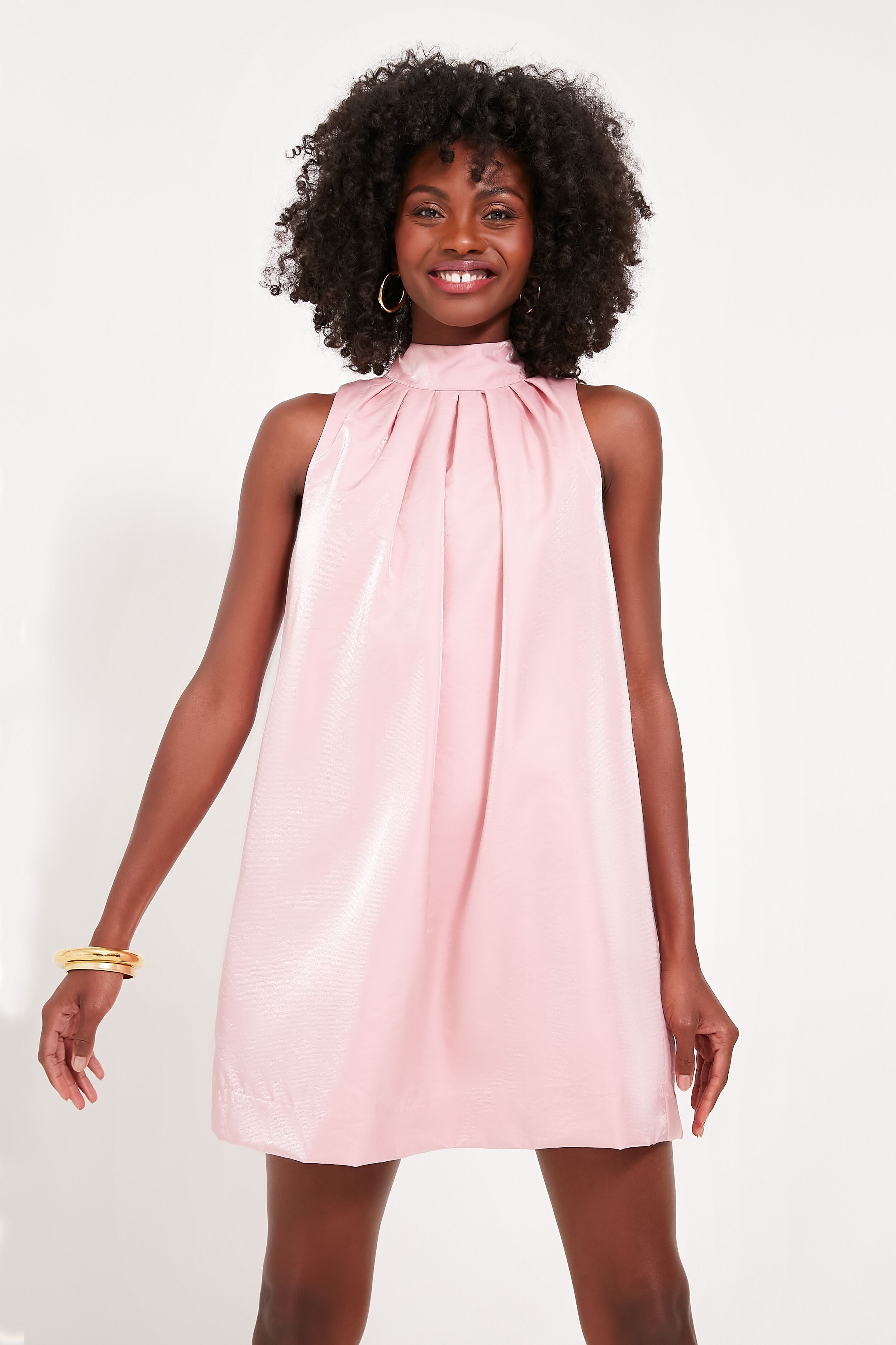 Pink Bobbi Mini Dress with Bow-Get Girly