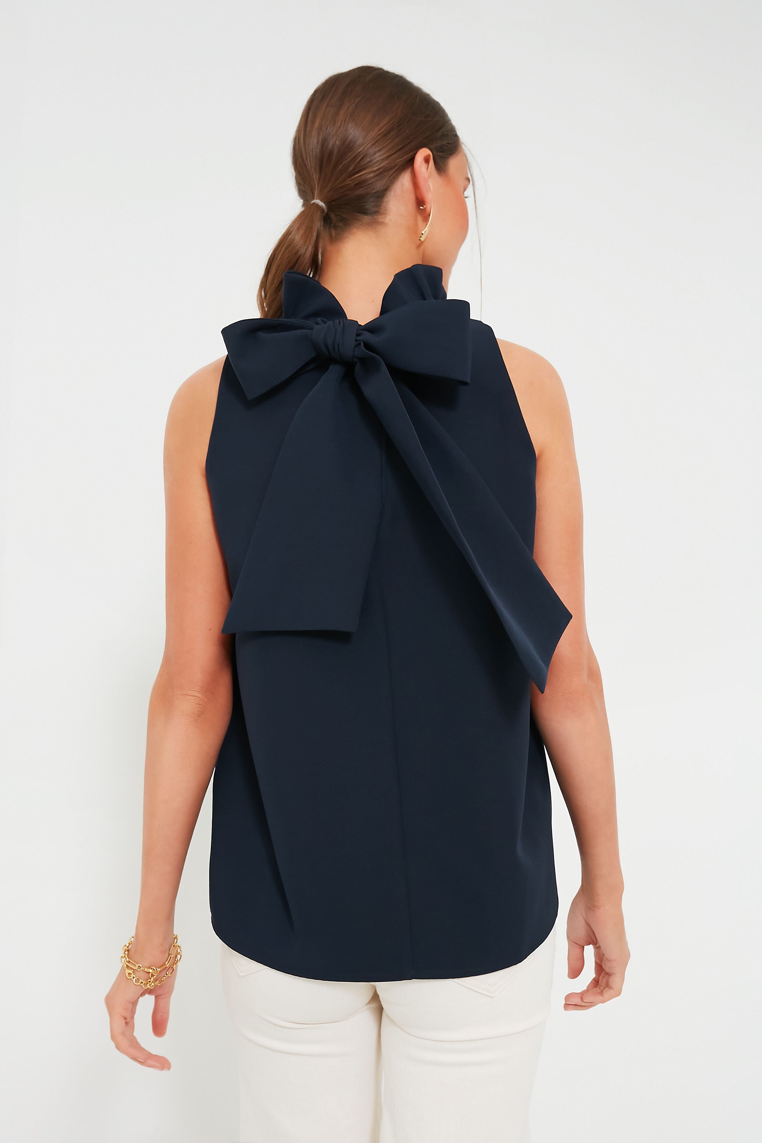 Navy Mason Top-Get Girly