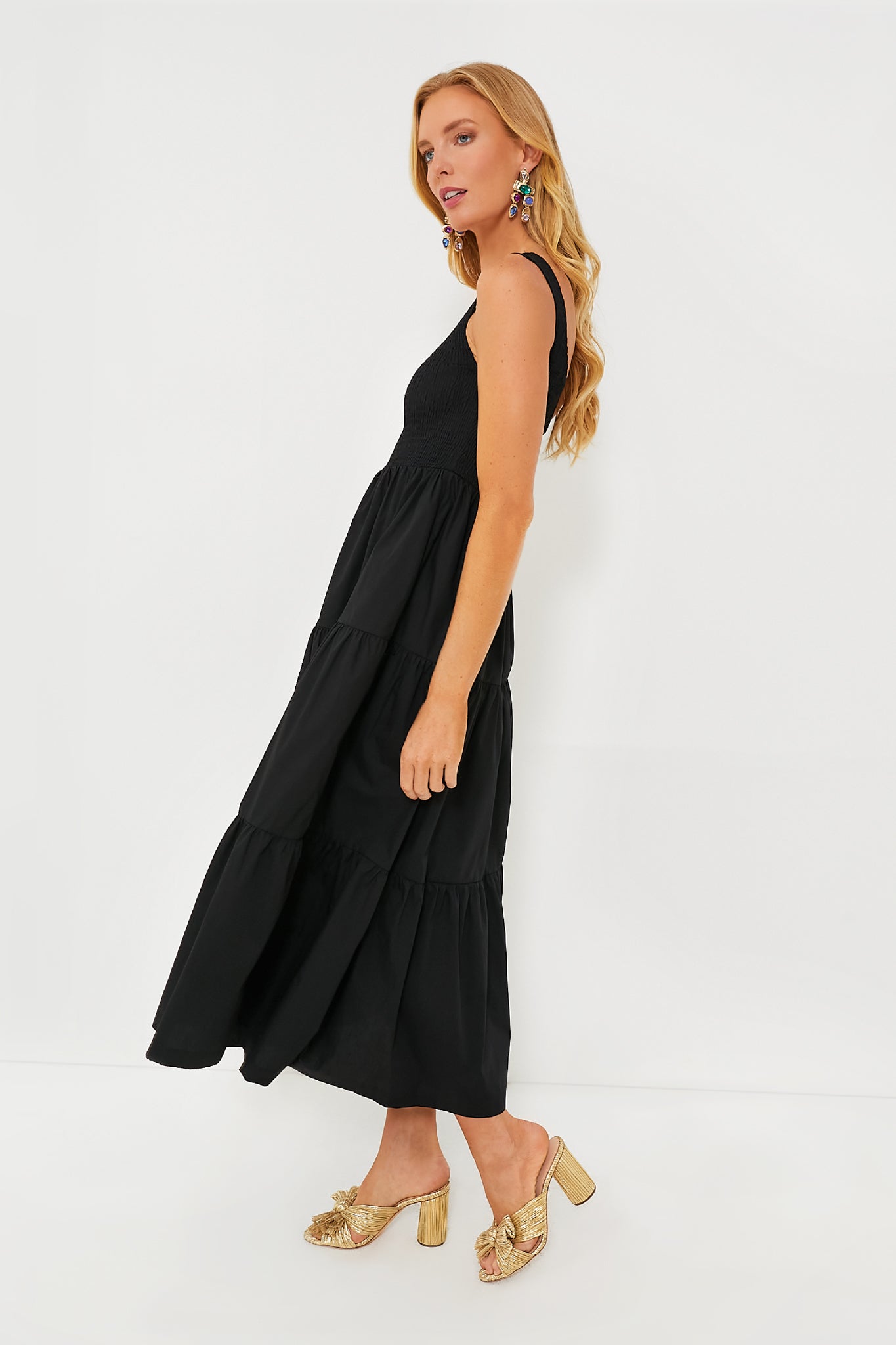 Black Milada Midi Dress-Get Girly
