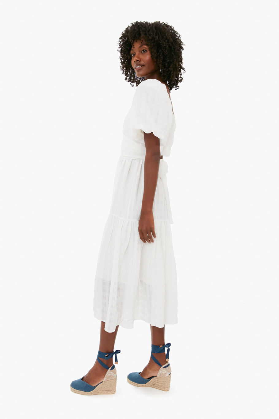 White Sydney Midi Dress-Get Girly