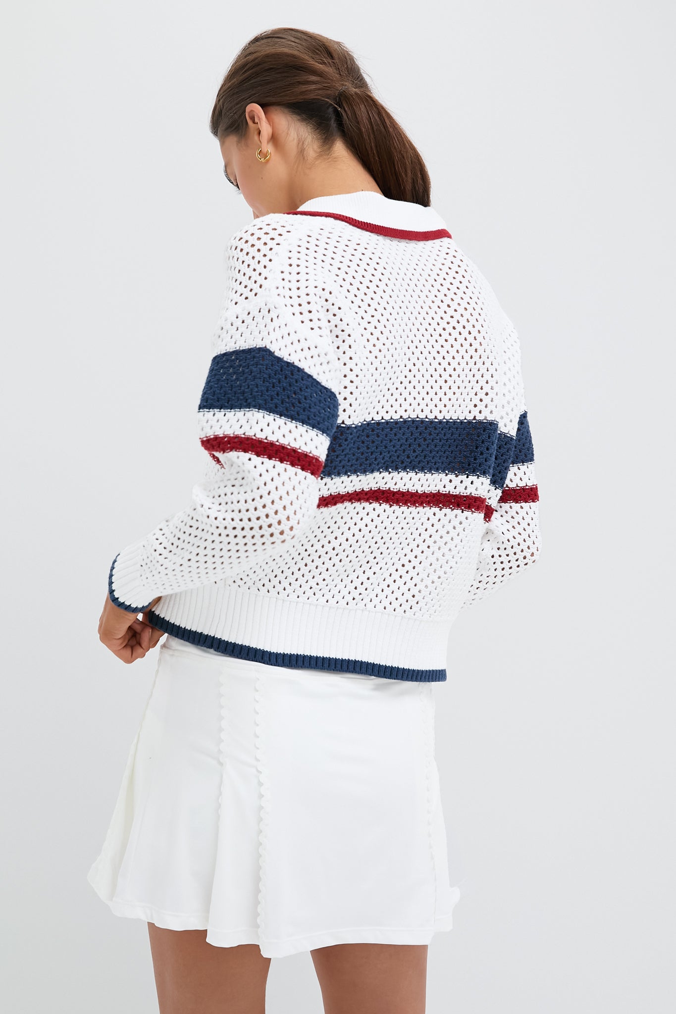 Americana Mesh Fischer Sweater-Get Girly
