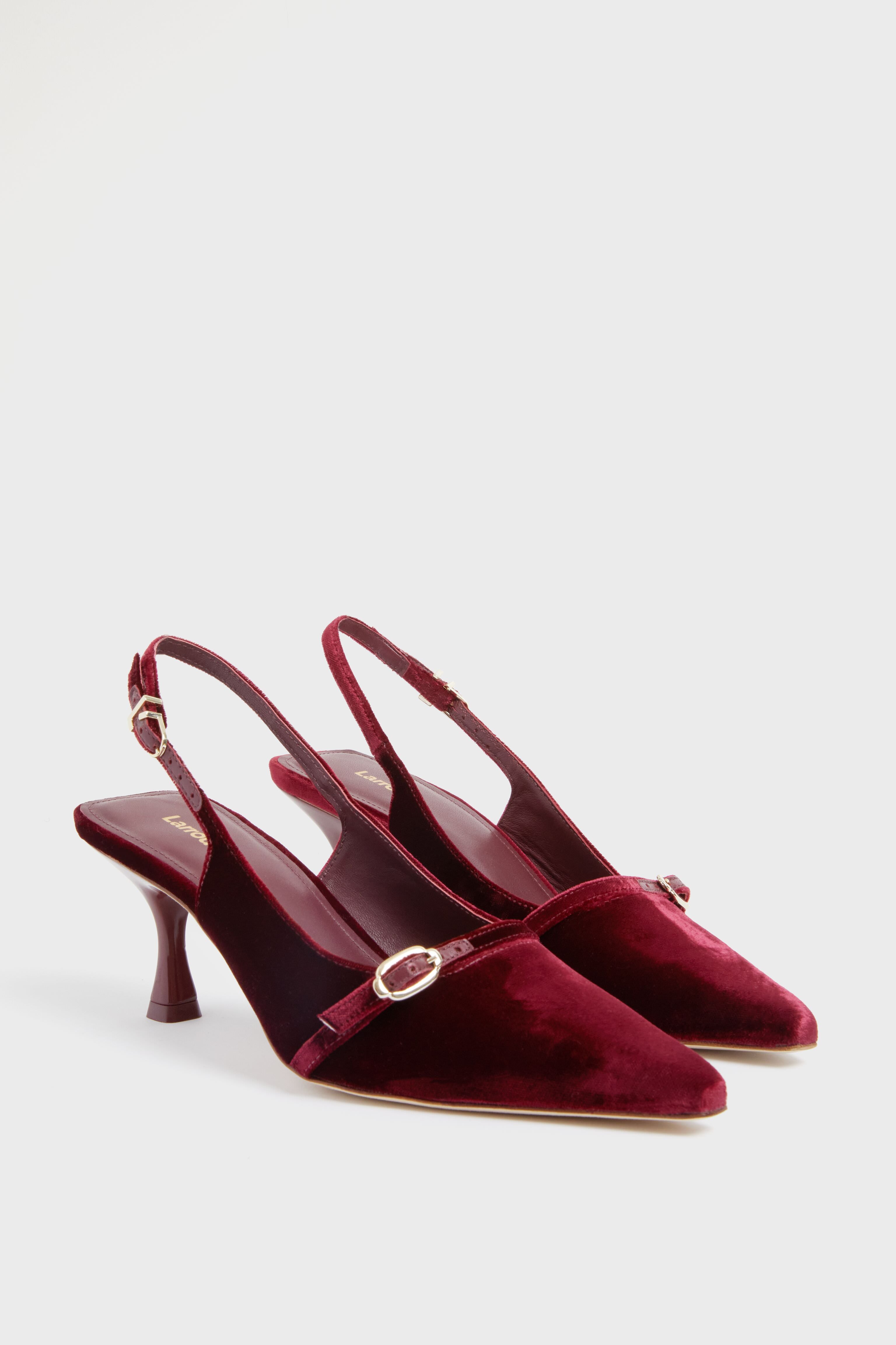 Wine Velvet Ines Heels-Get Girly