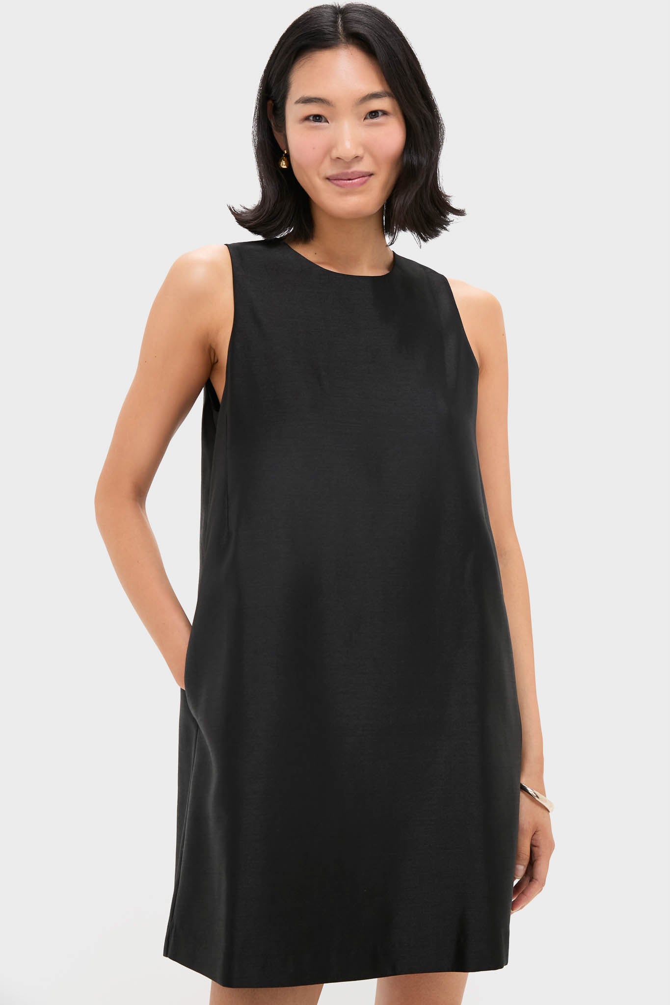 Black Dupioni Marlowe Dress-Get Girly