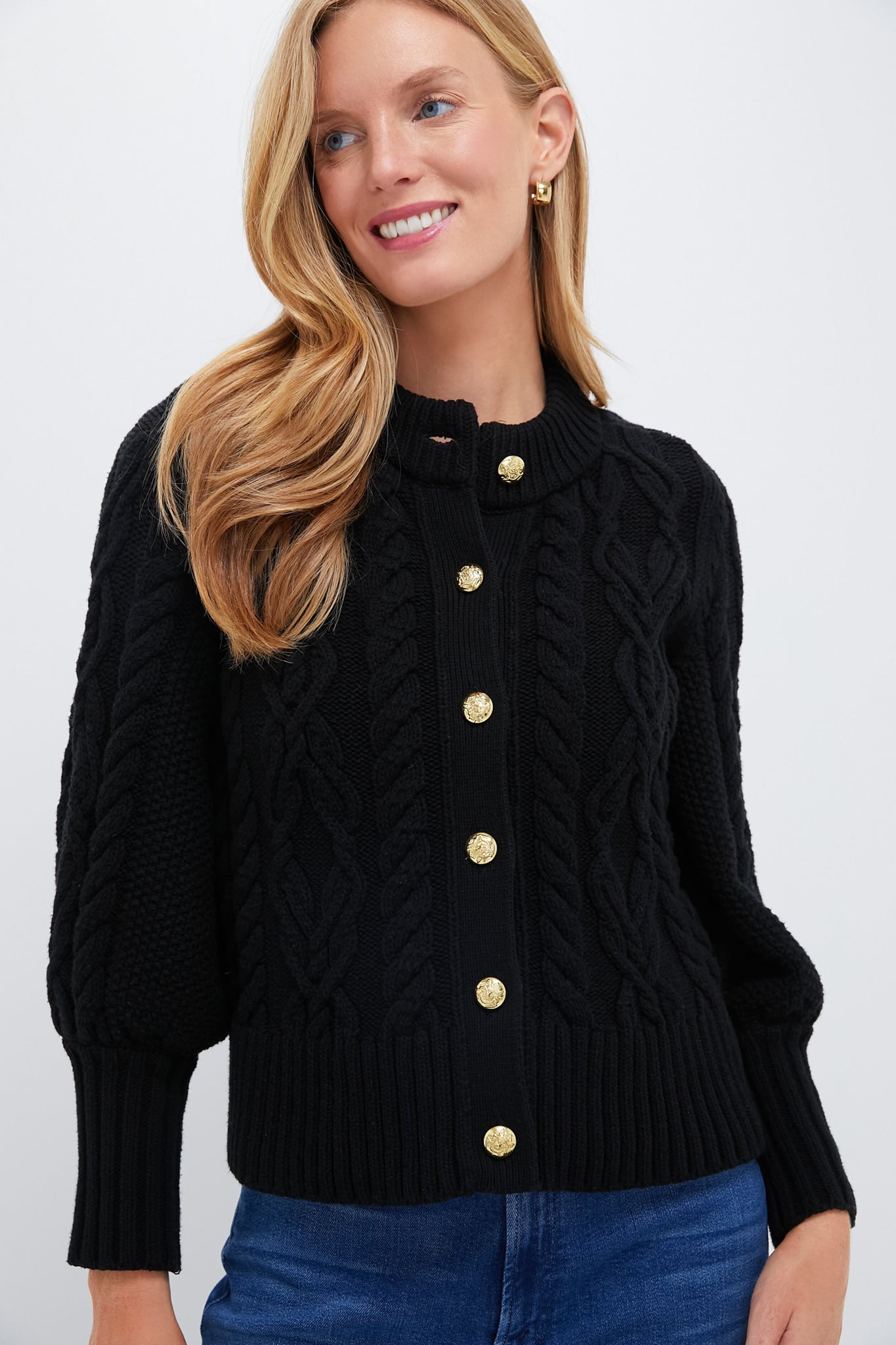 Black Cotton Colette Cardigan-Get Girly