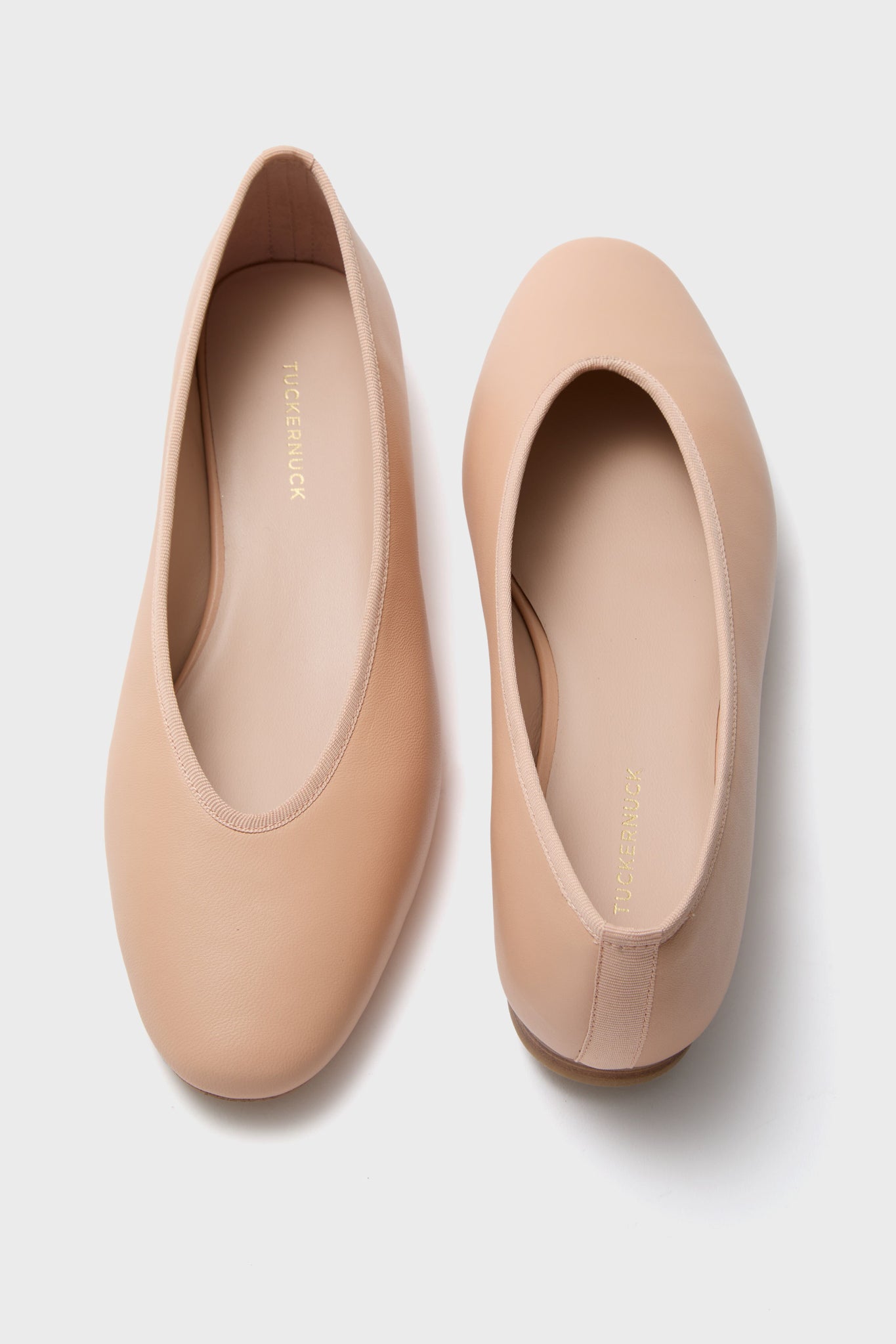 Ballet Pink Leather Nina Flats-Get Girly
