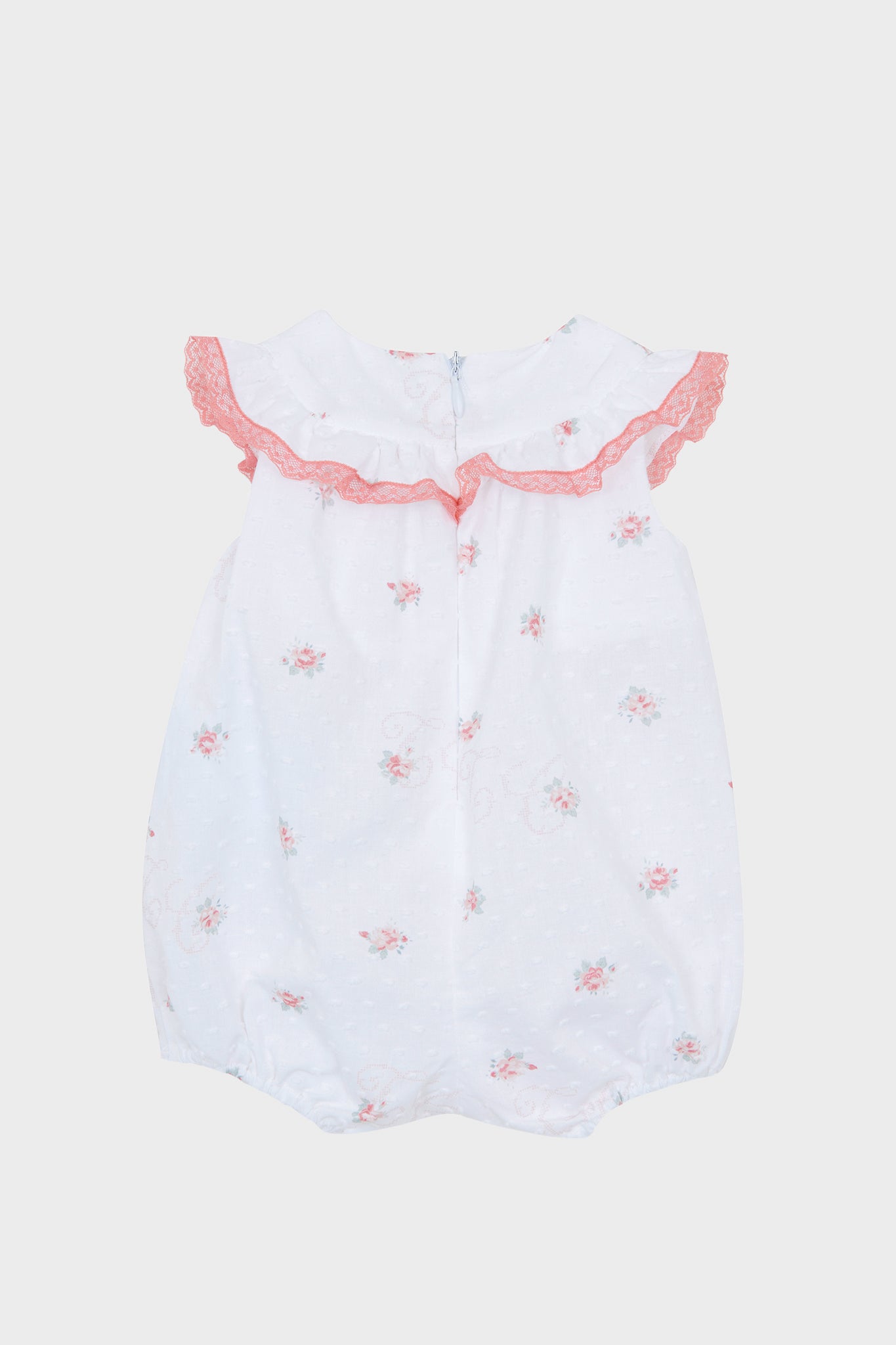 White Floral Baby Romper-Get Girly