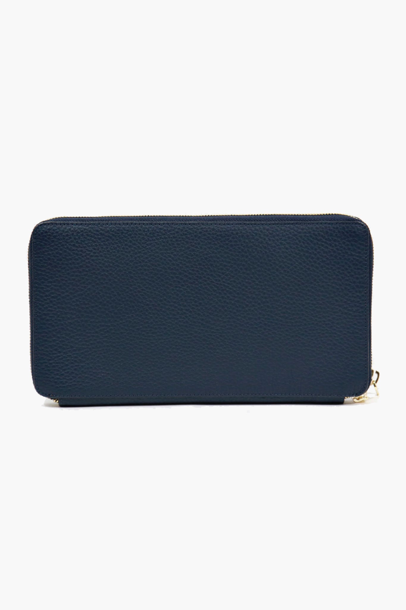 Navy Pebble Leather Travel Wallet-Get Girly