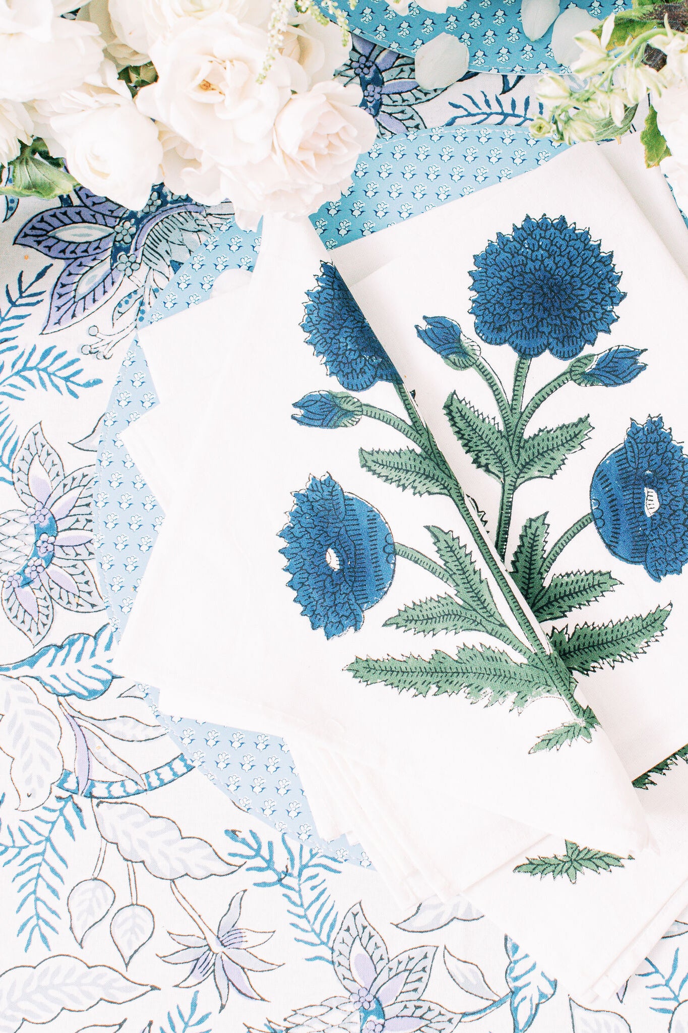 Blue Poppy Napkins Set of 4-Get Girly