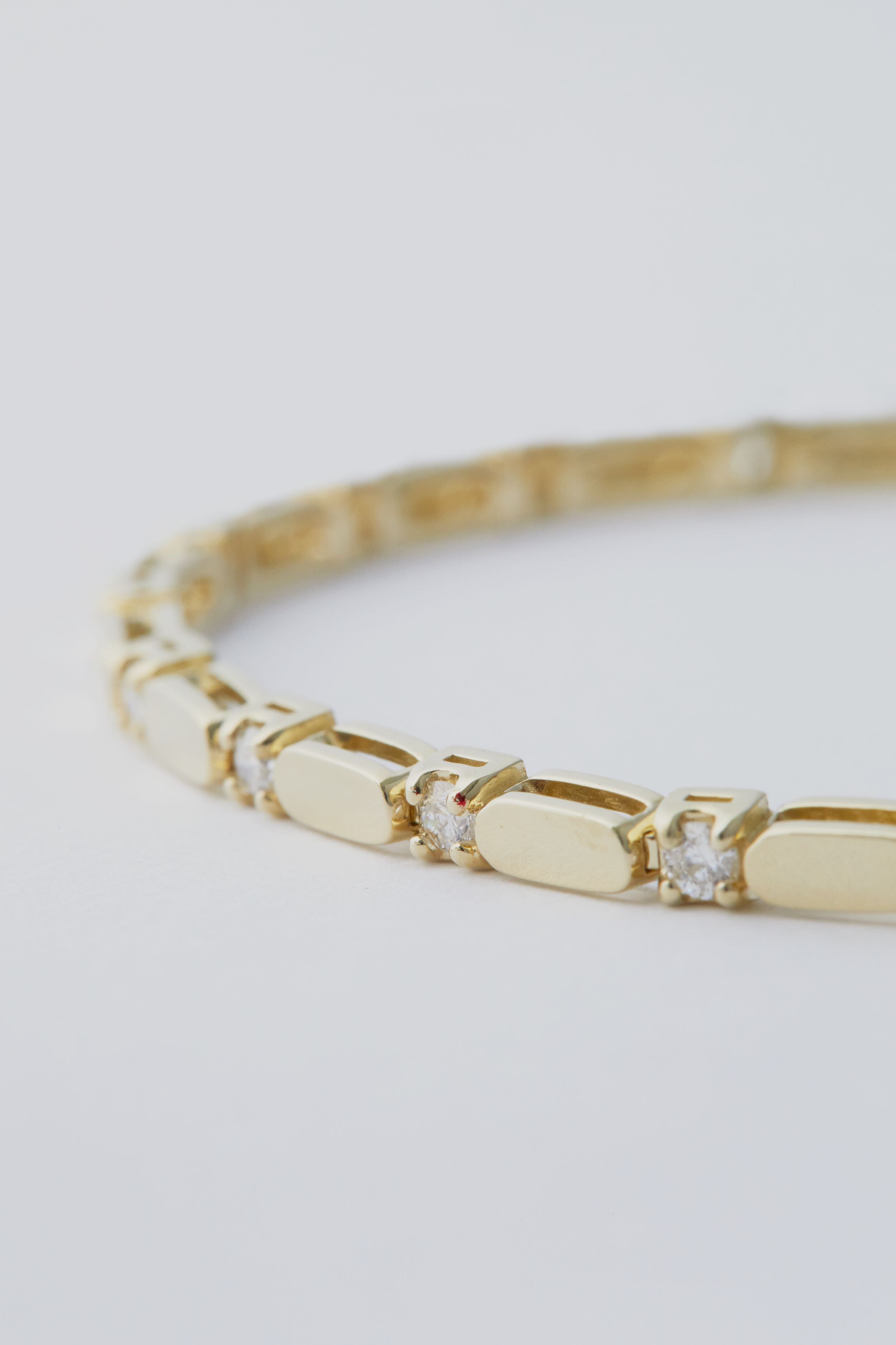 14k Gold Diamond Bracelet-Get Girly