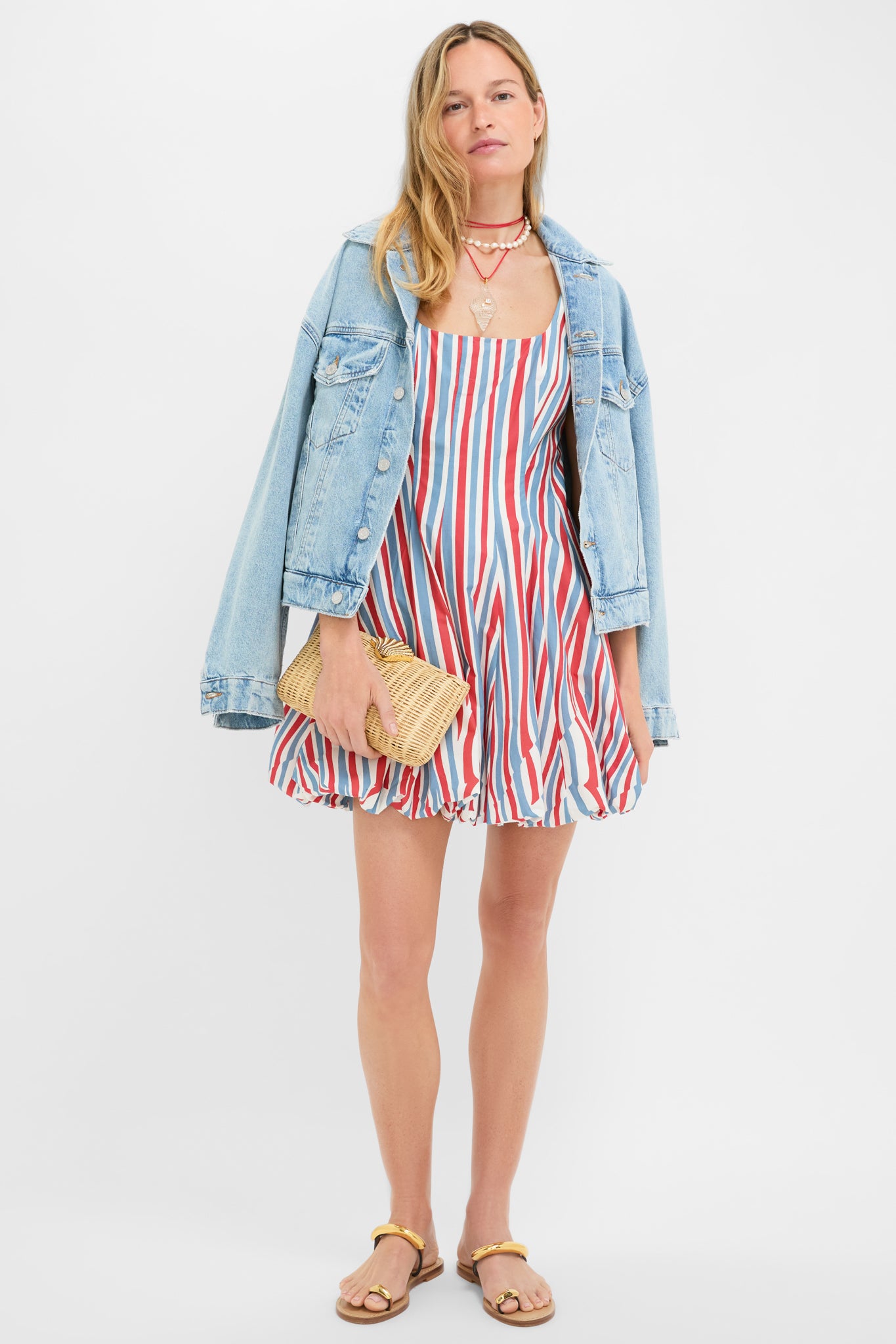 Americana Stripe Sadie Dress-Get Girly