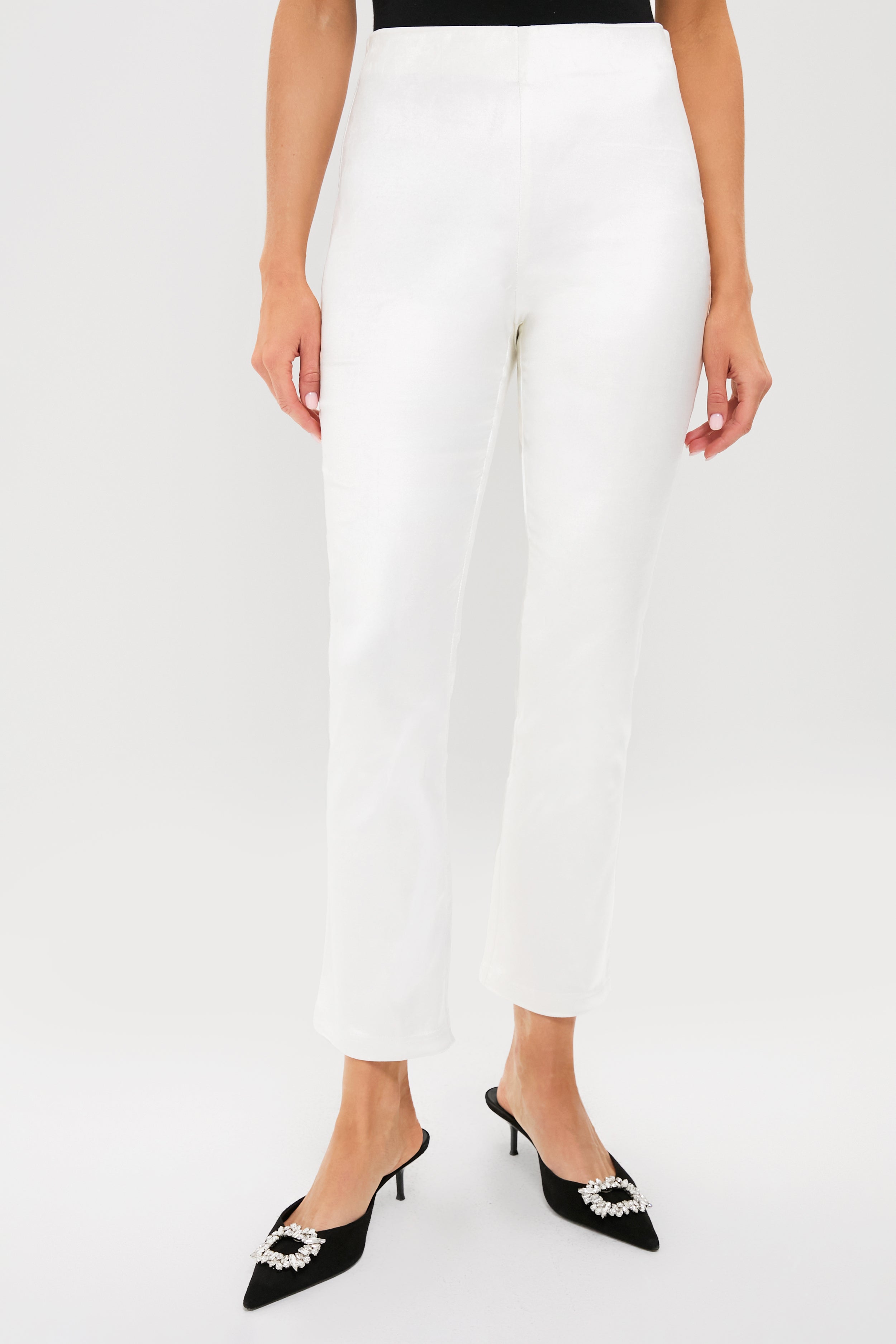 Winter White Velvet Ashford Pants-Get Girly