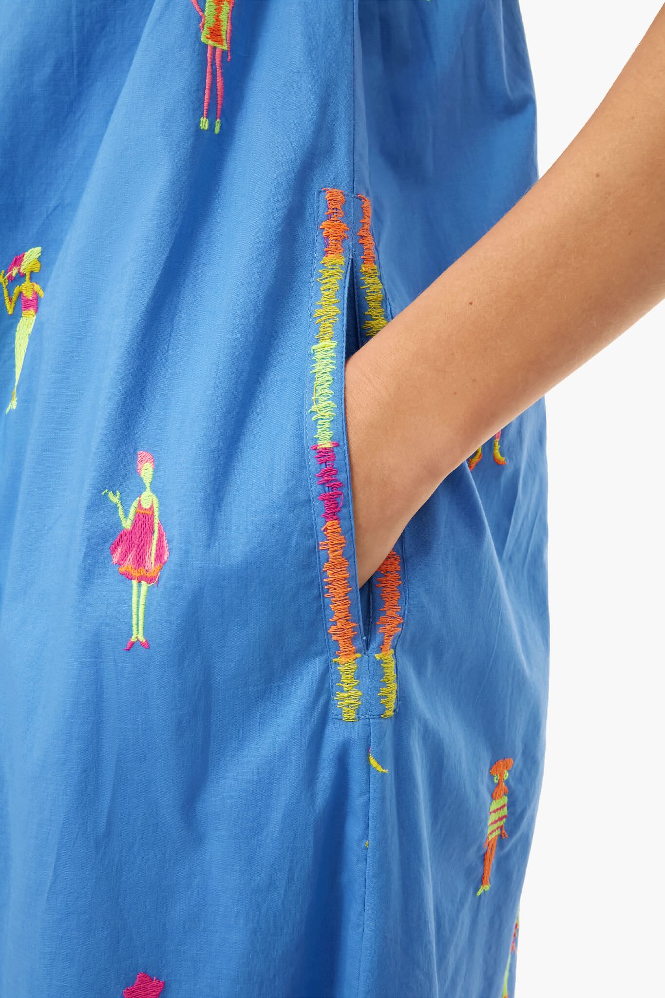 Africa Blue Hot Lips Dress-Get Girly