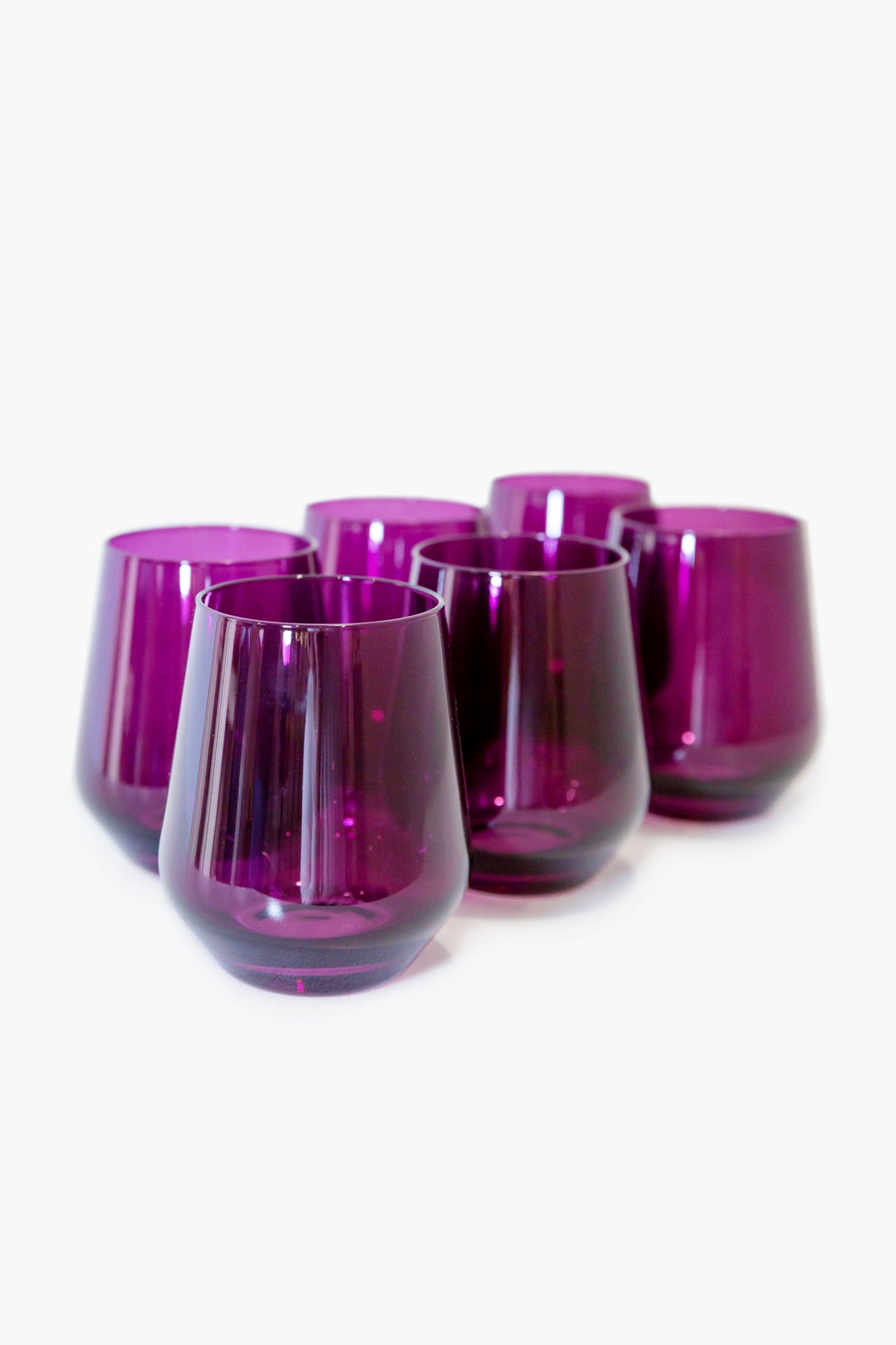 Amethyst Stemless Wine Glasses (Set of 6)-Get Girly