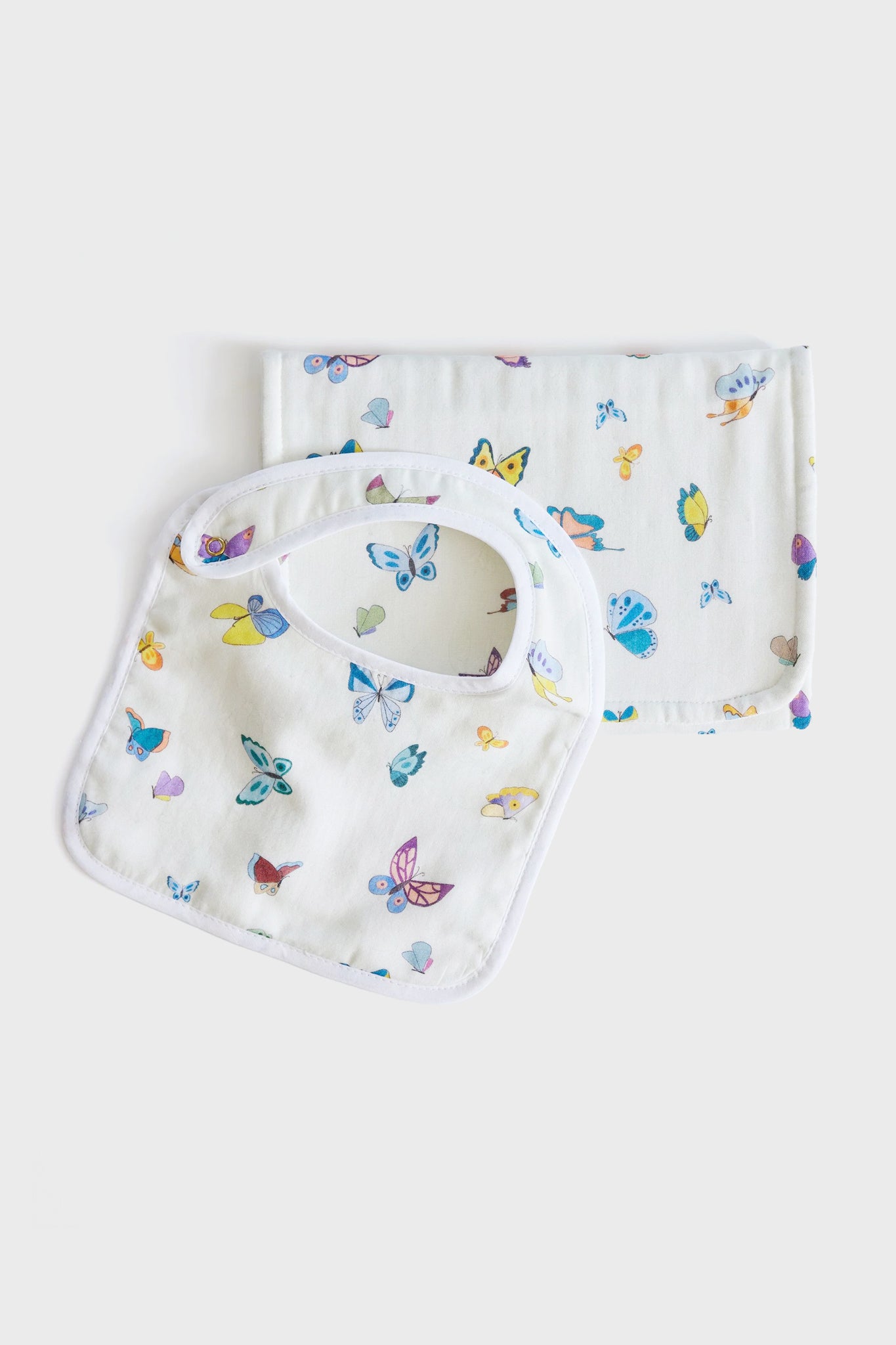 Madame Butterfly Bib and Burb Cloth Set-Get Girly