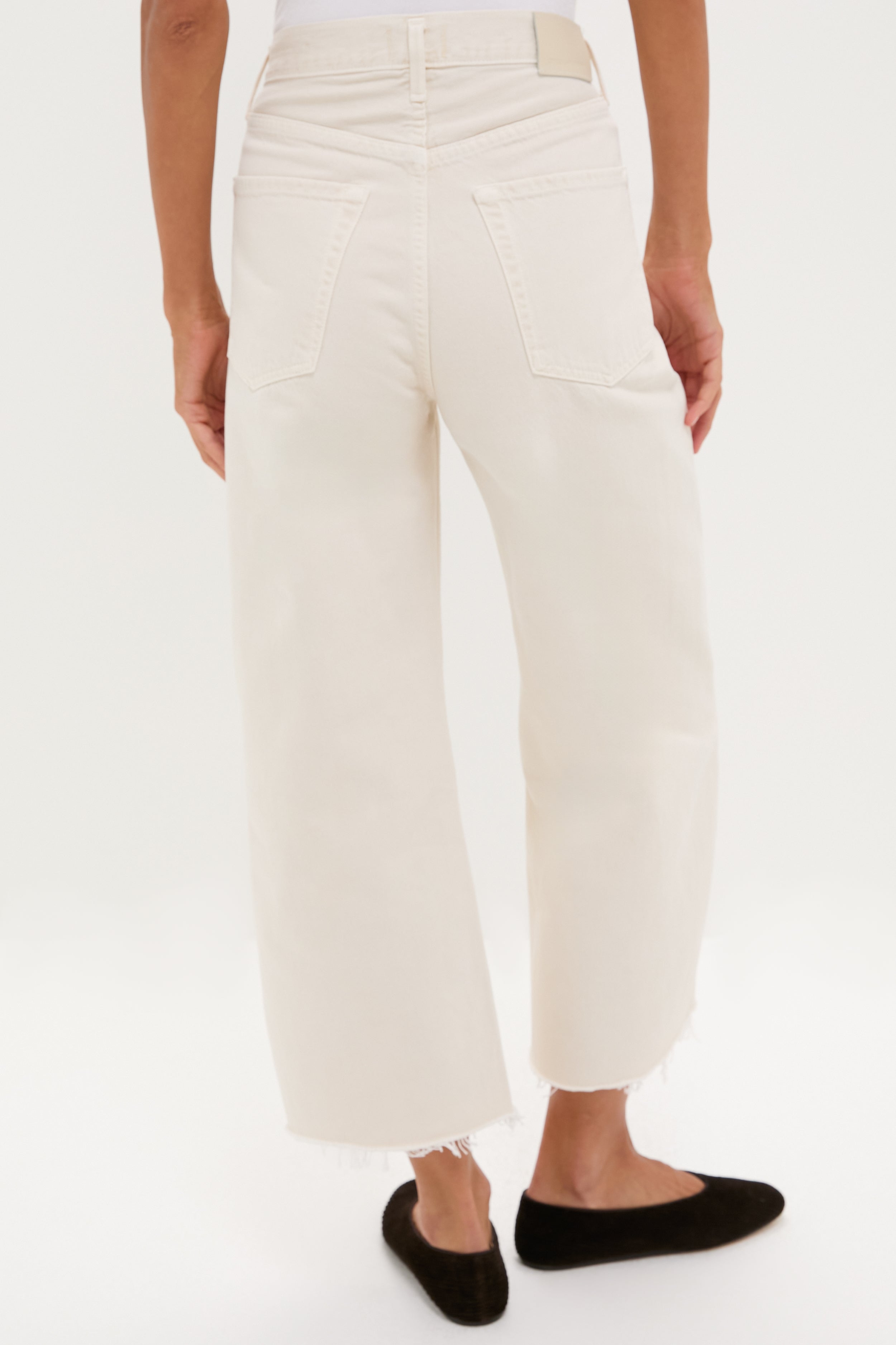 Almondette Ayla Raw Hem Crop-Get Girly