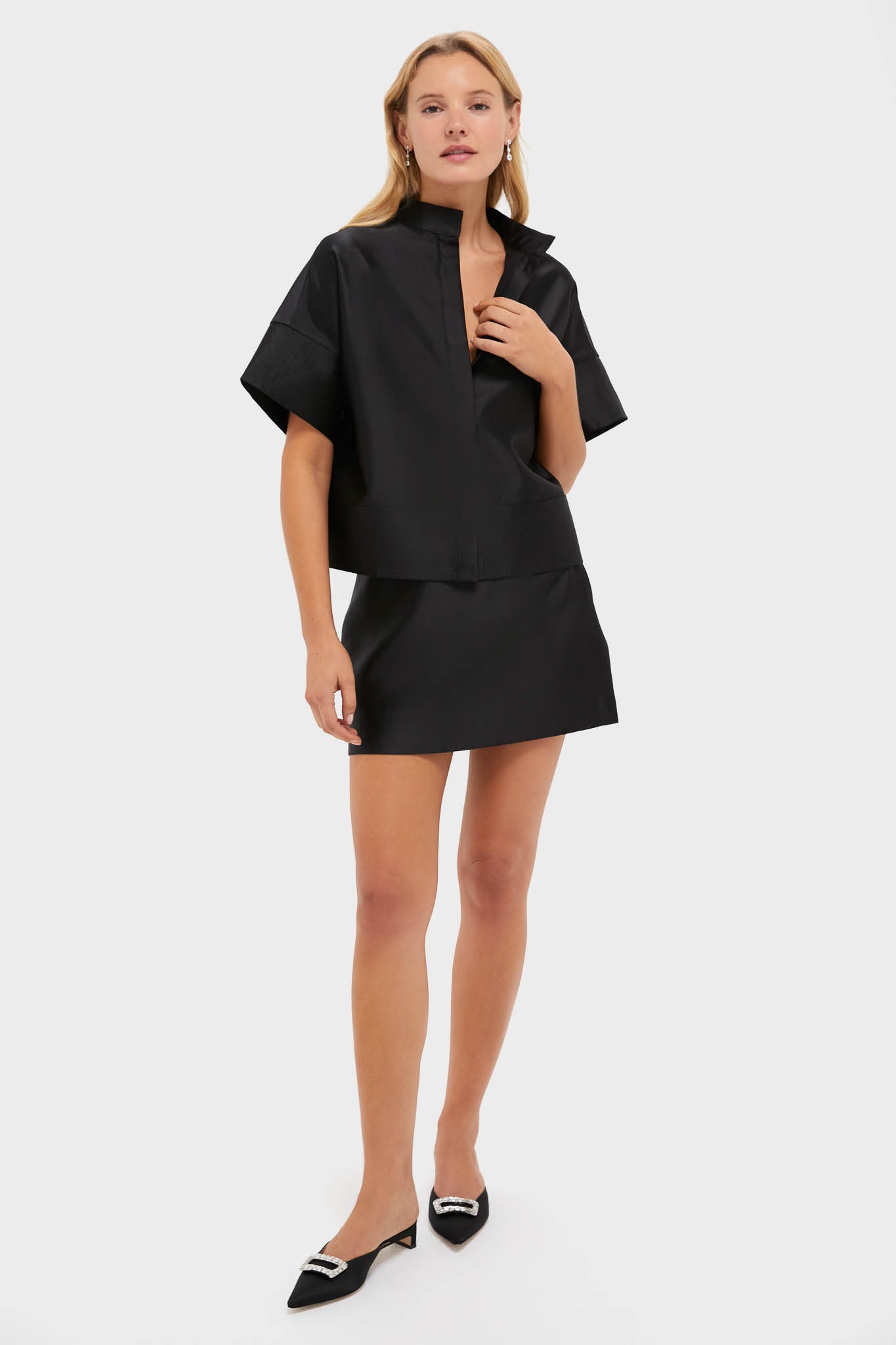 Black Dupioni Opal Skirt-Get Girly