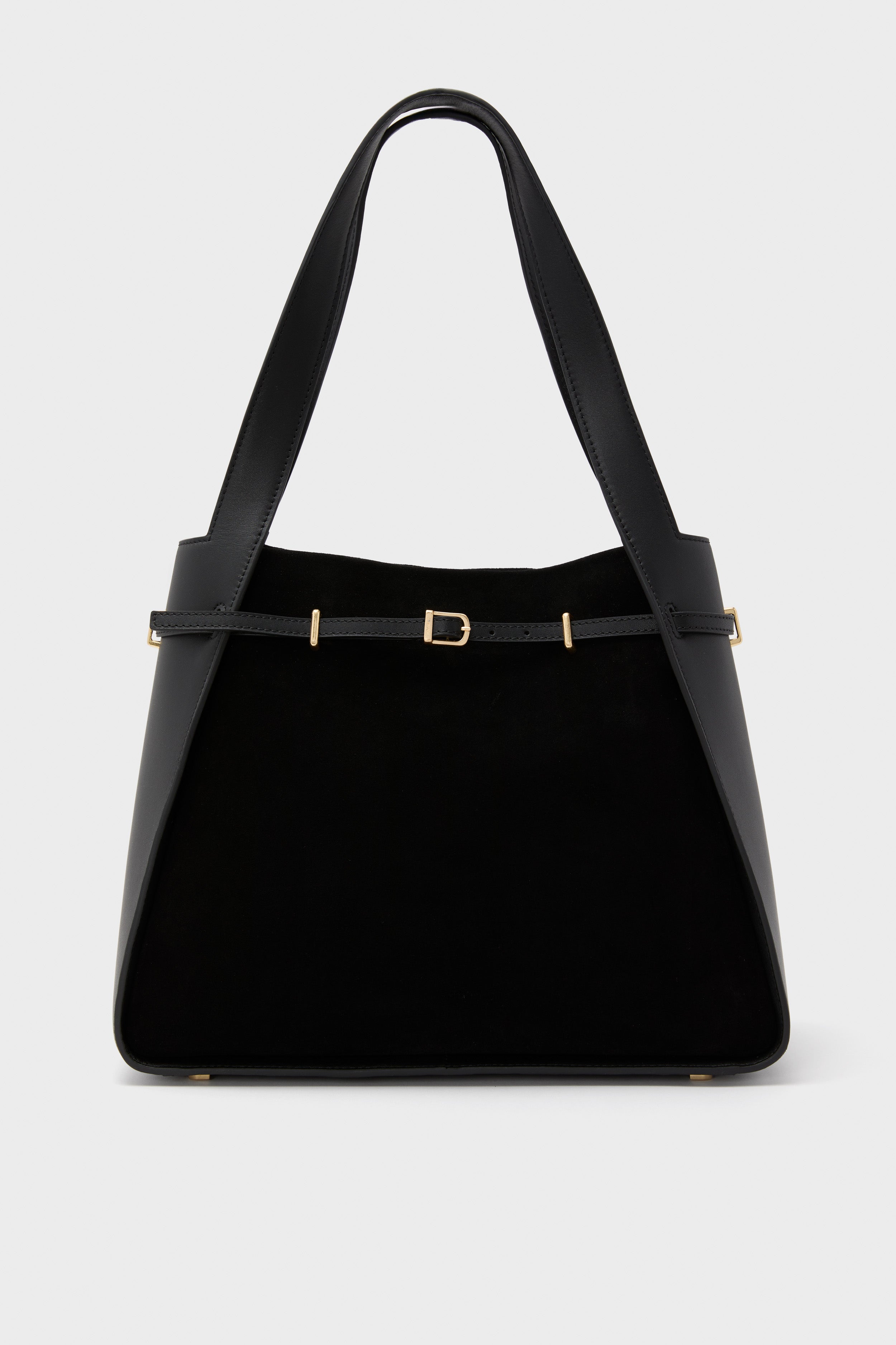 Black Cleo Suede Tote-Get Girly