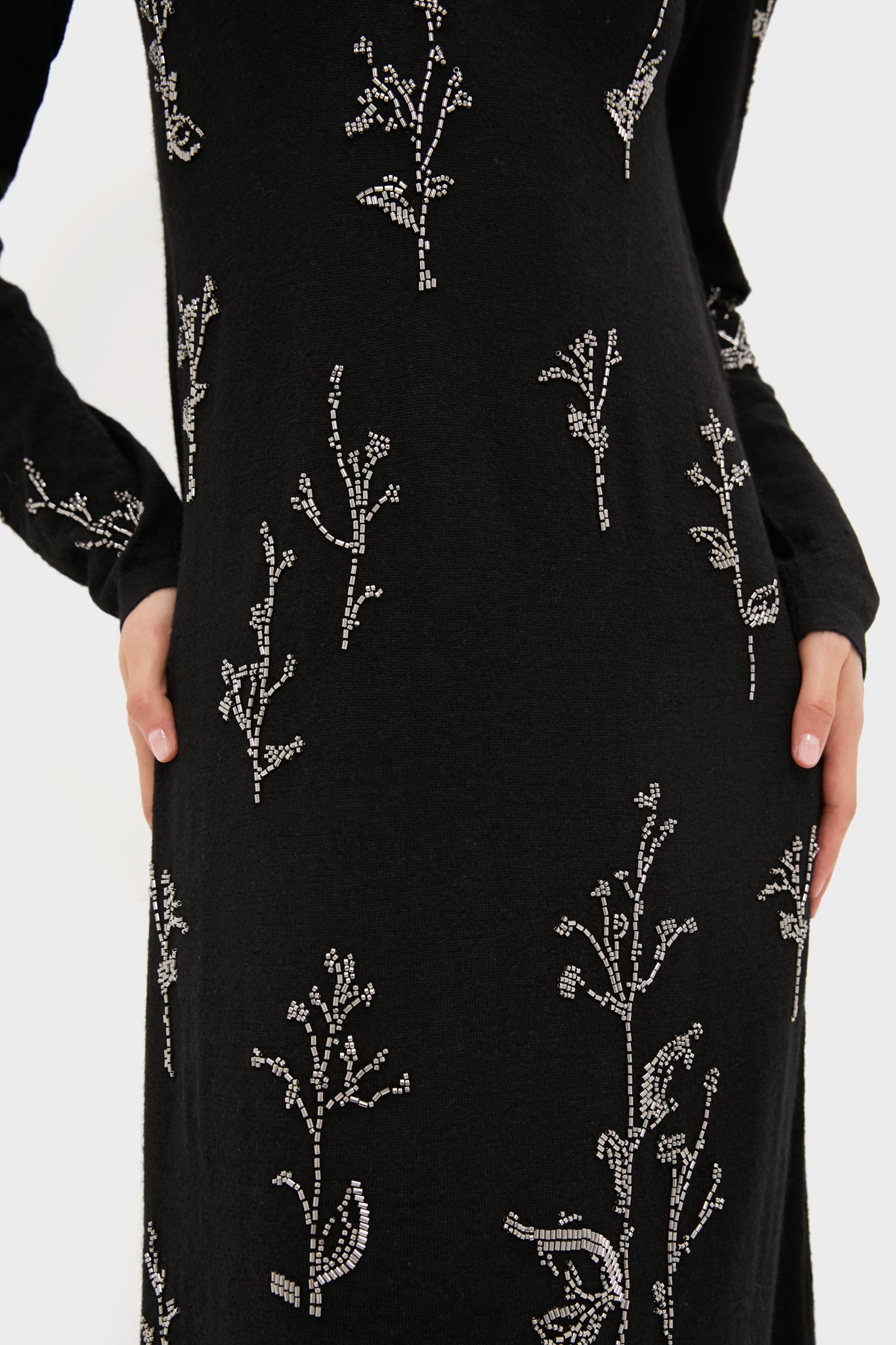 Black Bozka Long Sleeve Maxi Dress-Get Girly
