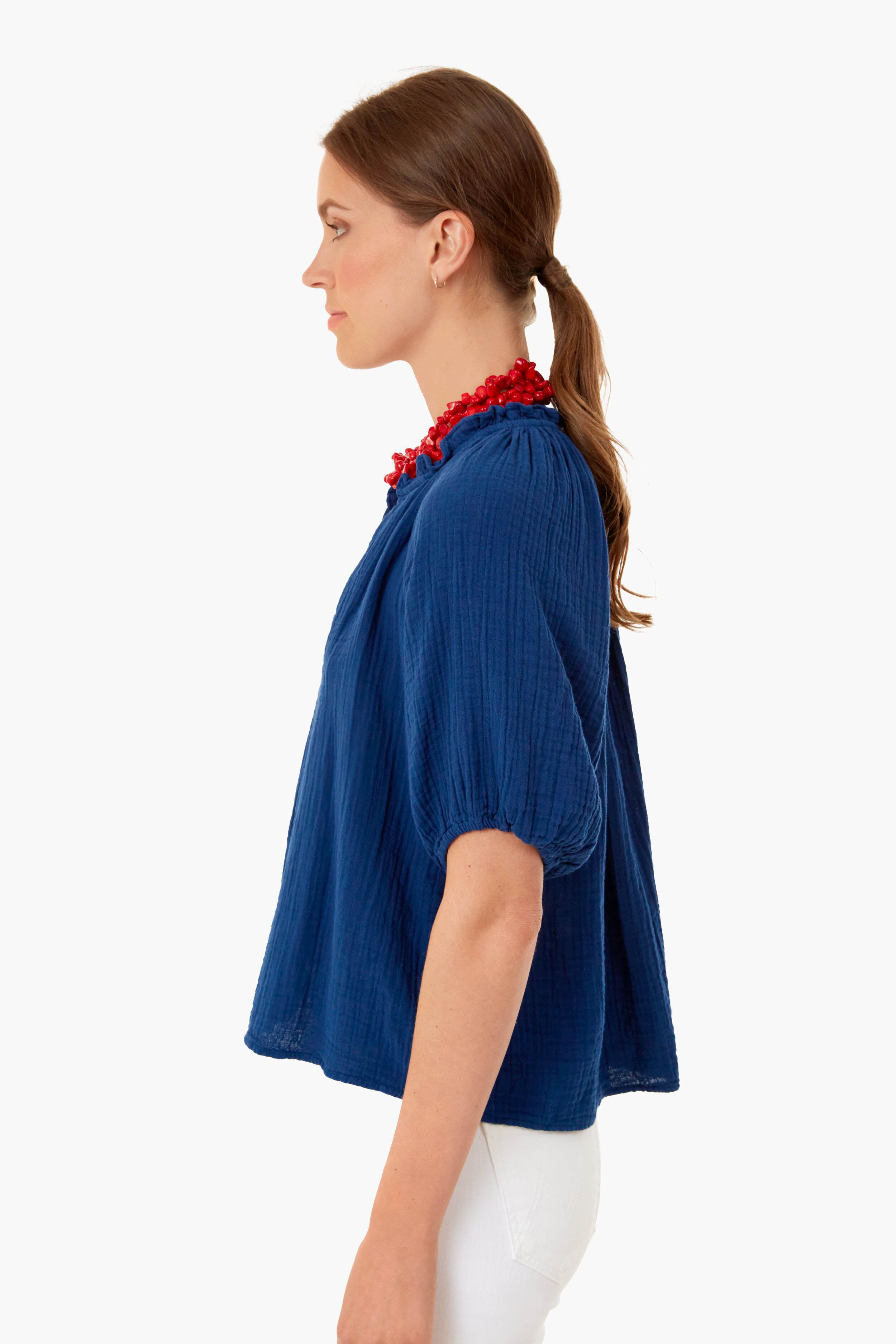 Tiara Blue Jules Top-Get Girly