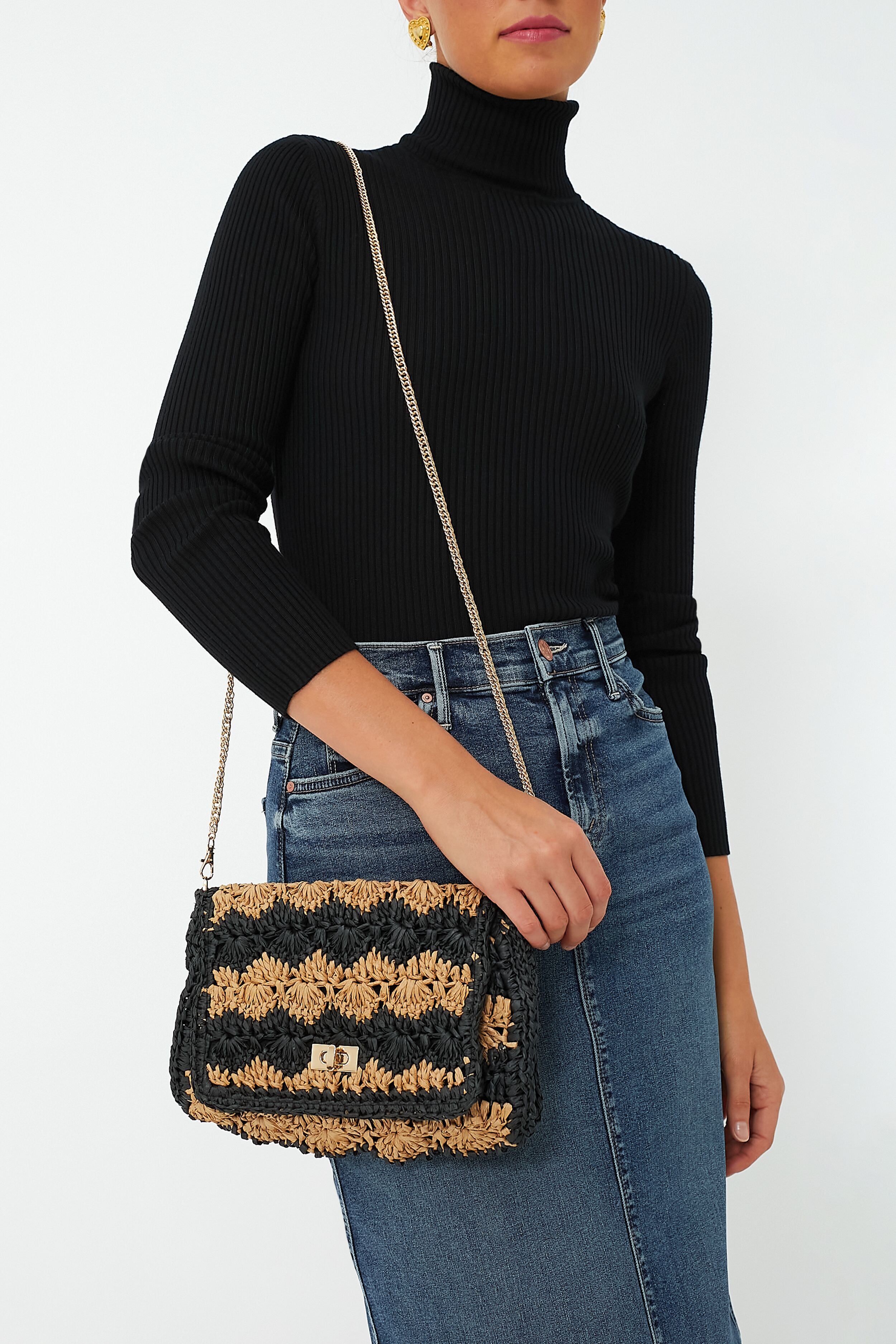 Black and Natural Kairi Bag-Get Girly