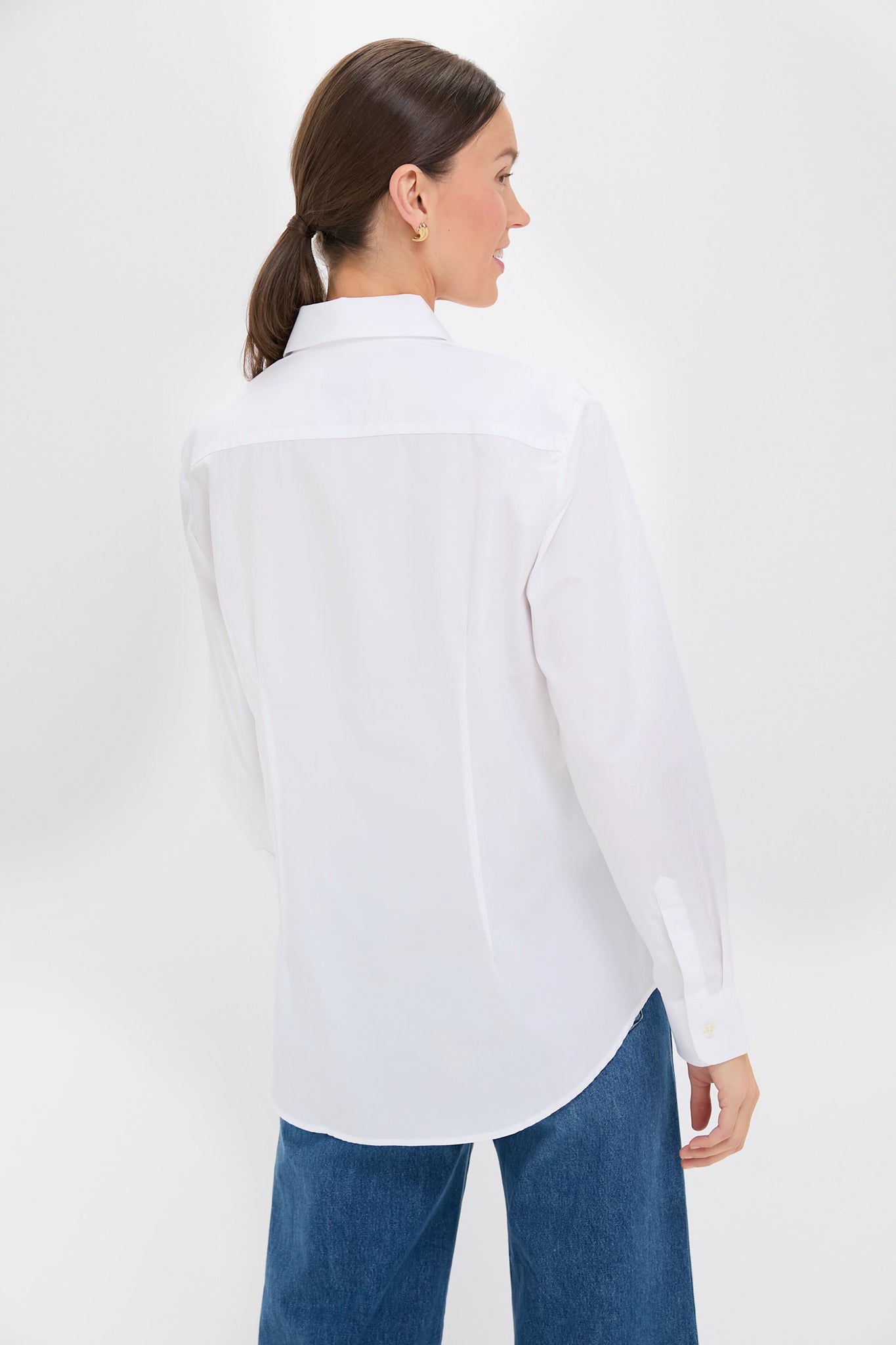 White Oxford Boyfriend Shirt-Get Girly