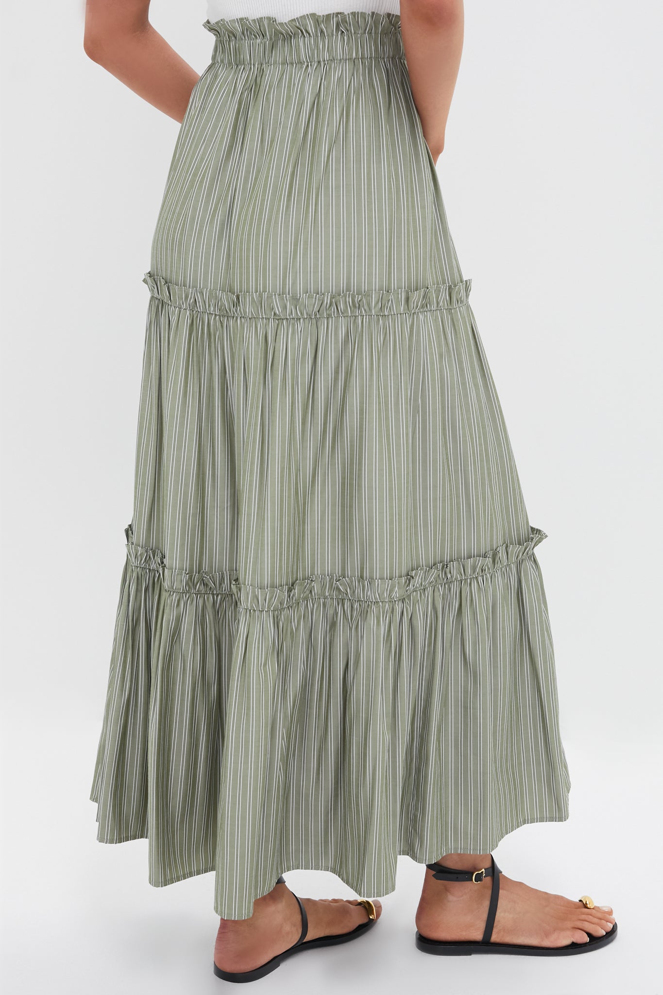 Green Stripe Prado Skirt-Get Girly