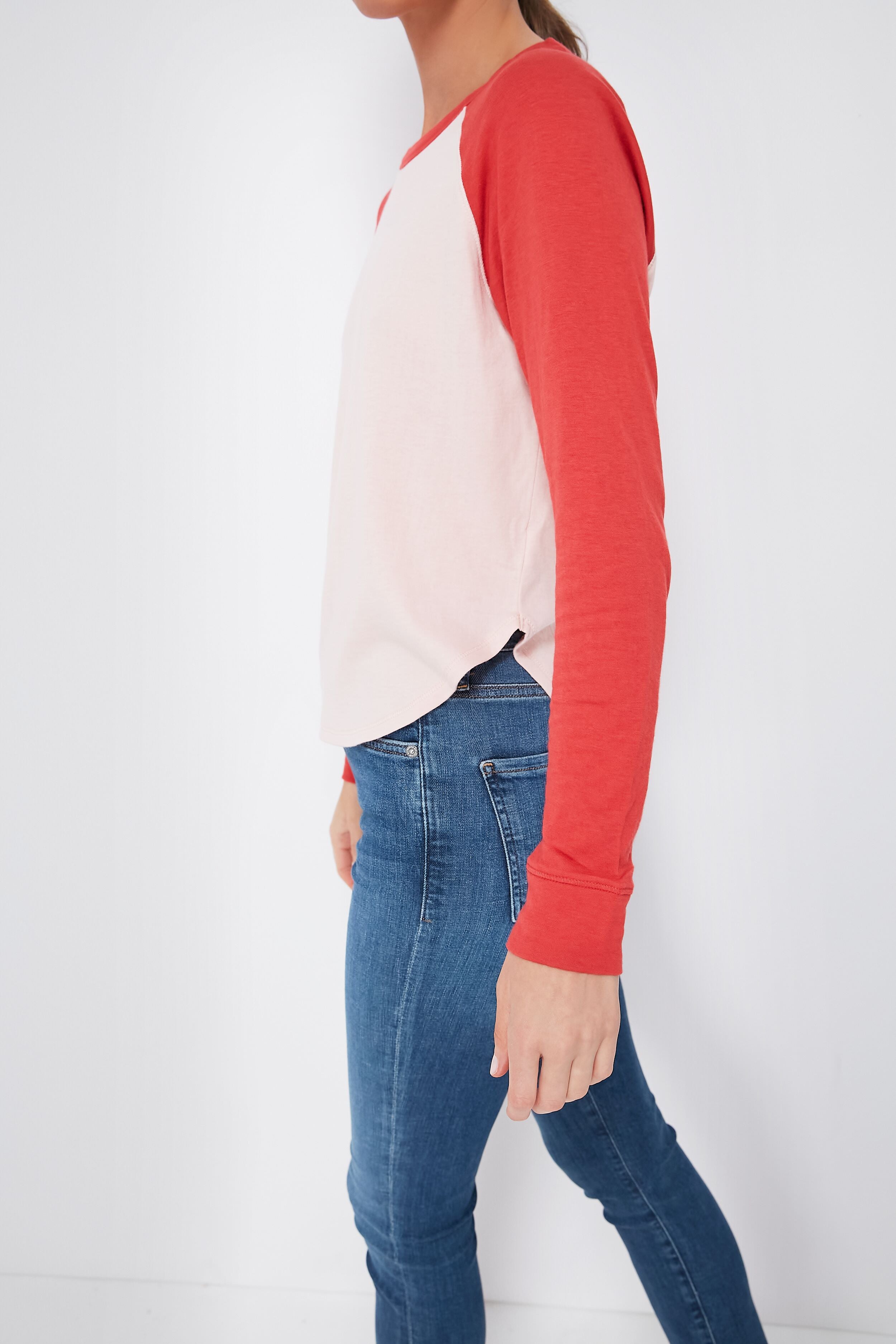 Baked Apple Cloud Long Sleeve Baseball Tee-Get Girly