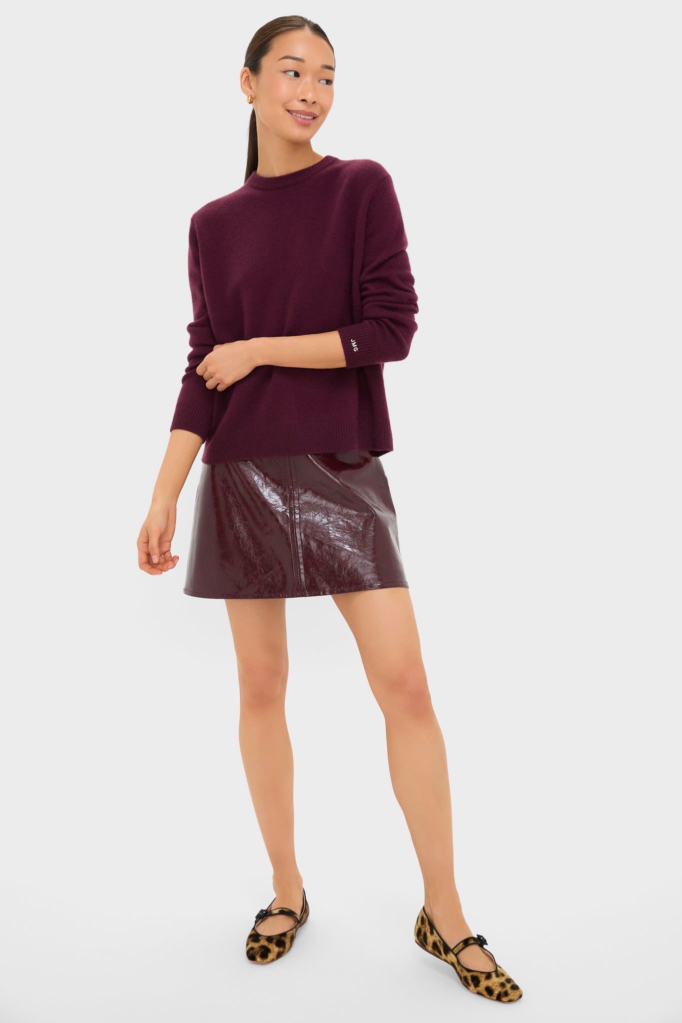 Winetasting Cashmere Bodie Boyfriend Crewneck-Get Girly