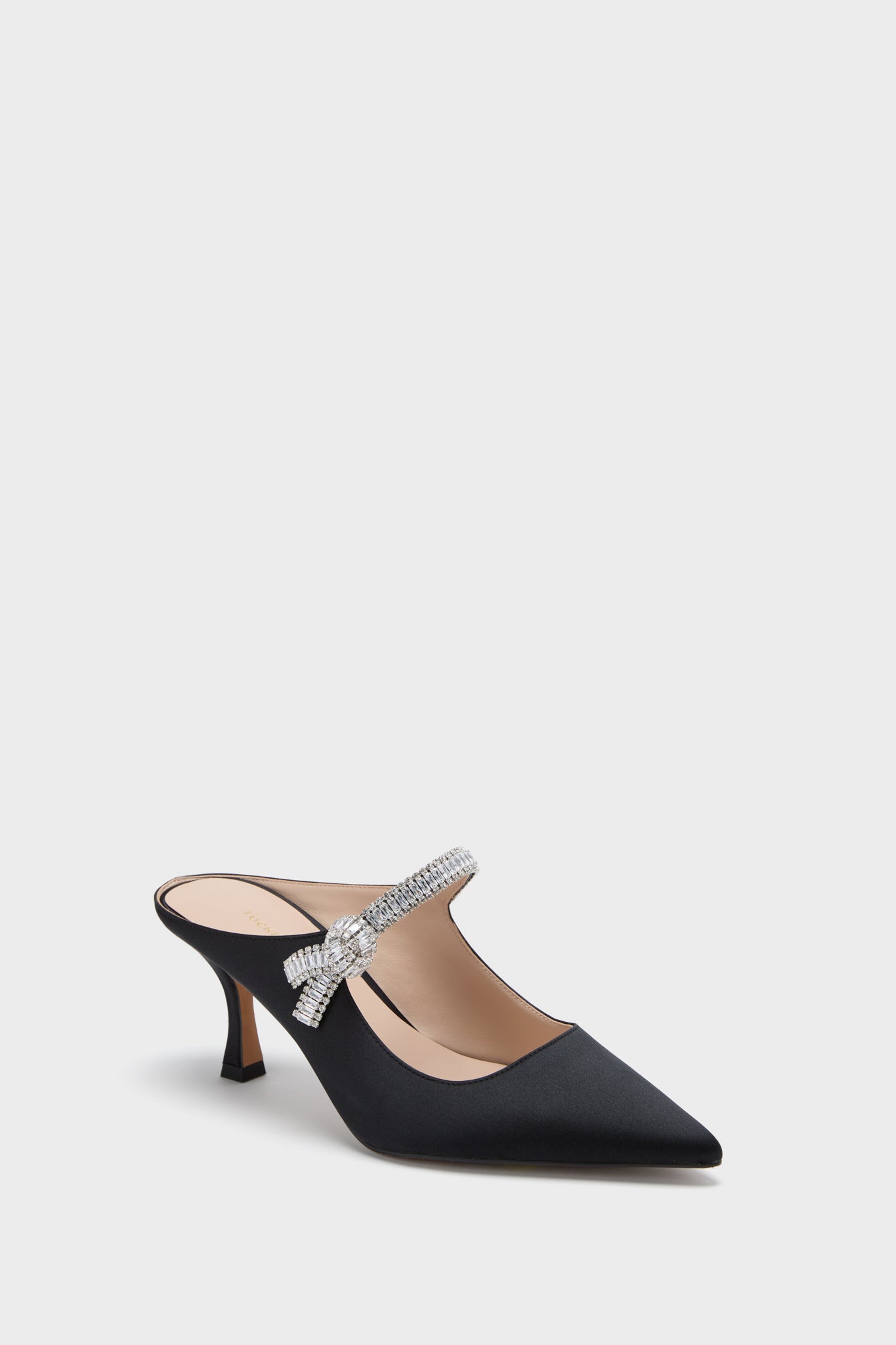 Black Satin Mae Heels-Get Girly