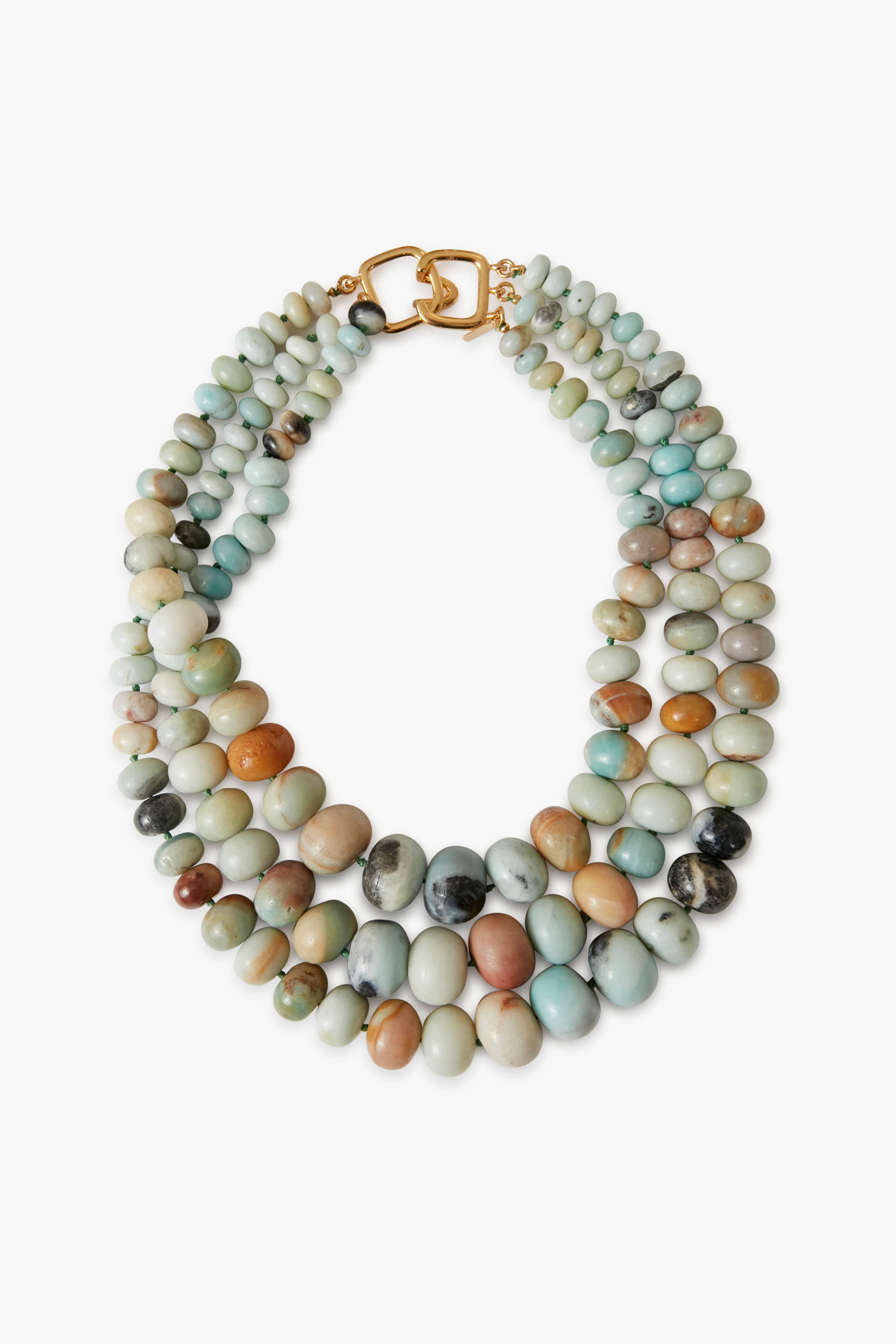 Amazonite Beaded Necklace-Get Girly