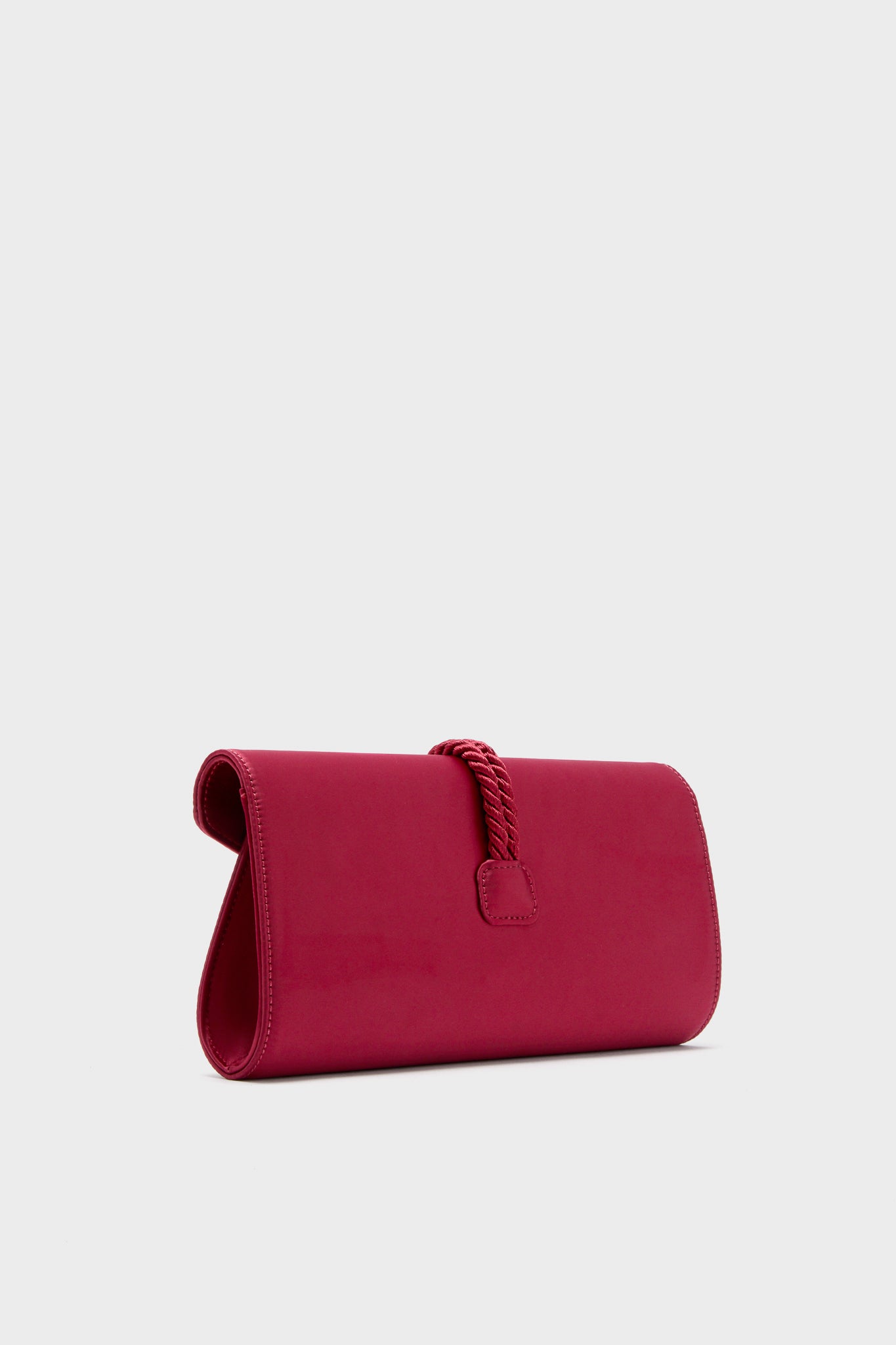 Cranberry Satin Gabrielle Clutch-Get Girly