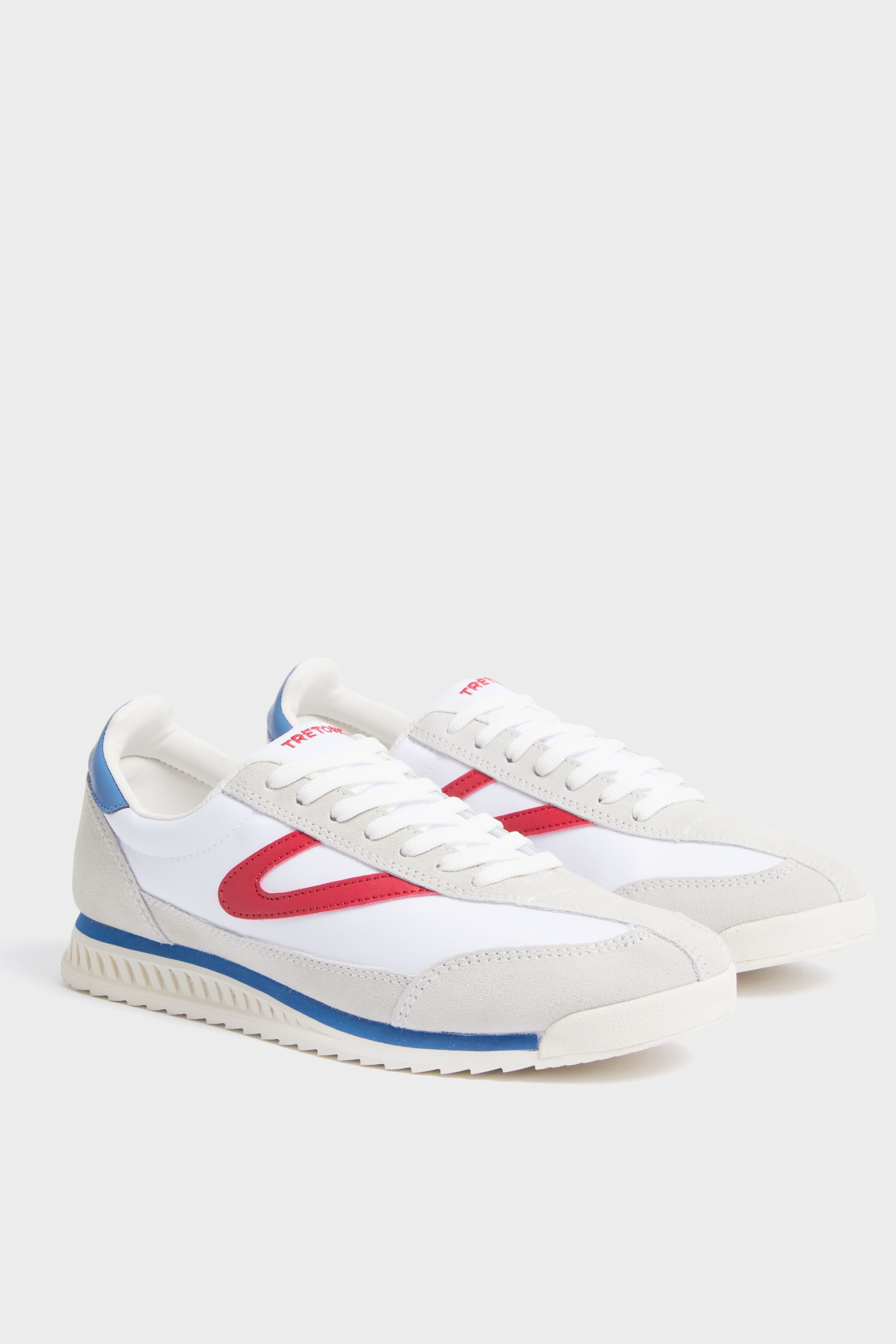 Women's Red and Navy Rawlins Sneakers-Get Girly